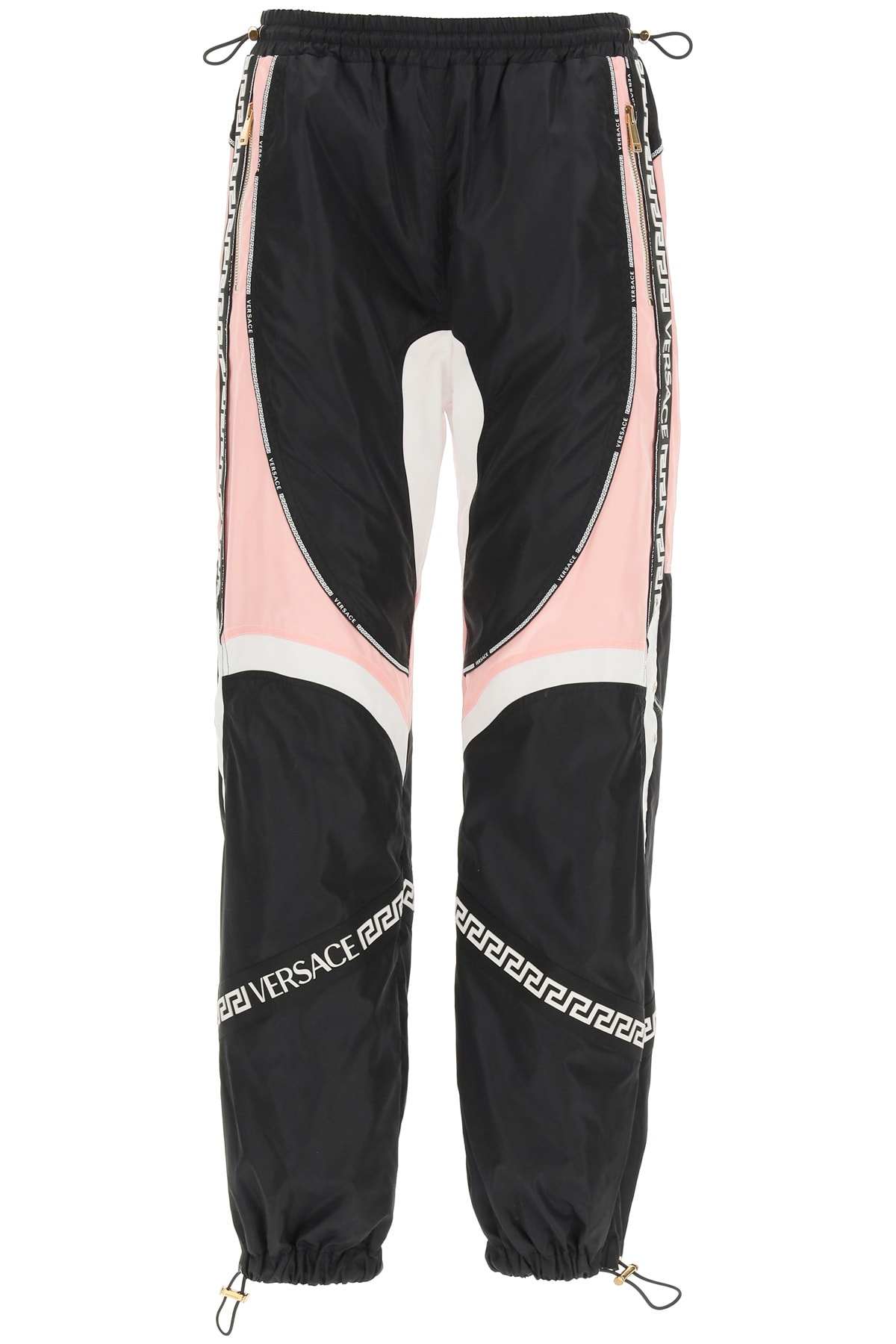VERSACE SATIN AND NYLON JOGGER trousers,1001109 1A00974 6W300