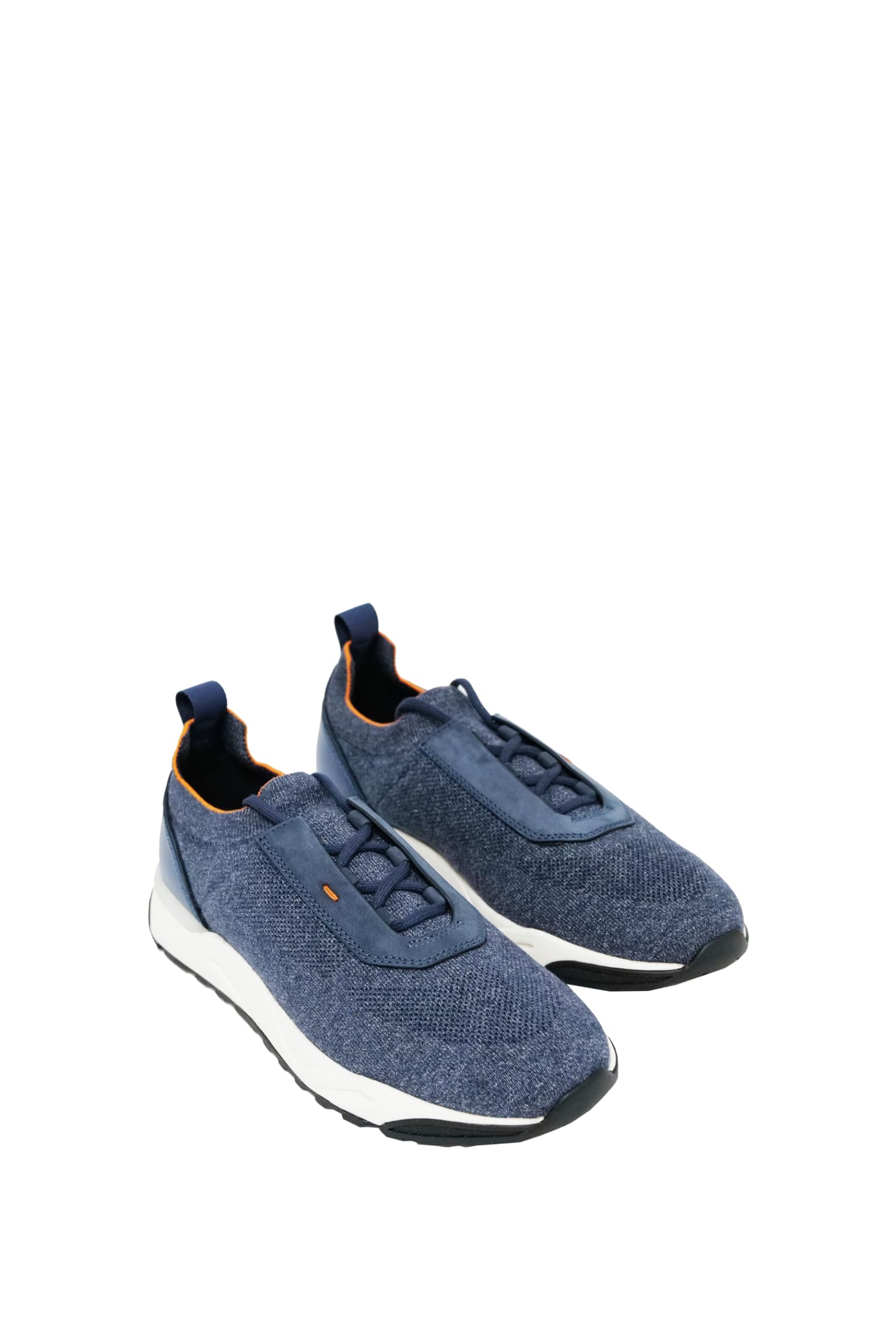 Shop Santoni Sneakers In Blue