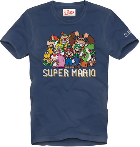 MC2 Saint Barth T-shirt Stampa Super Mario Blu Jack02413b