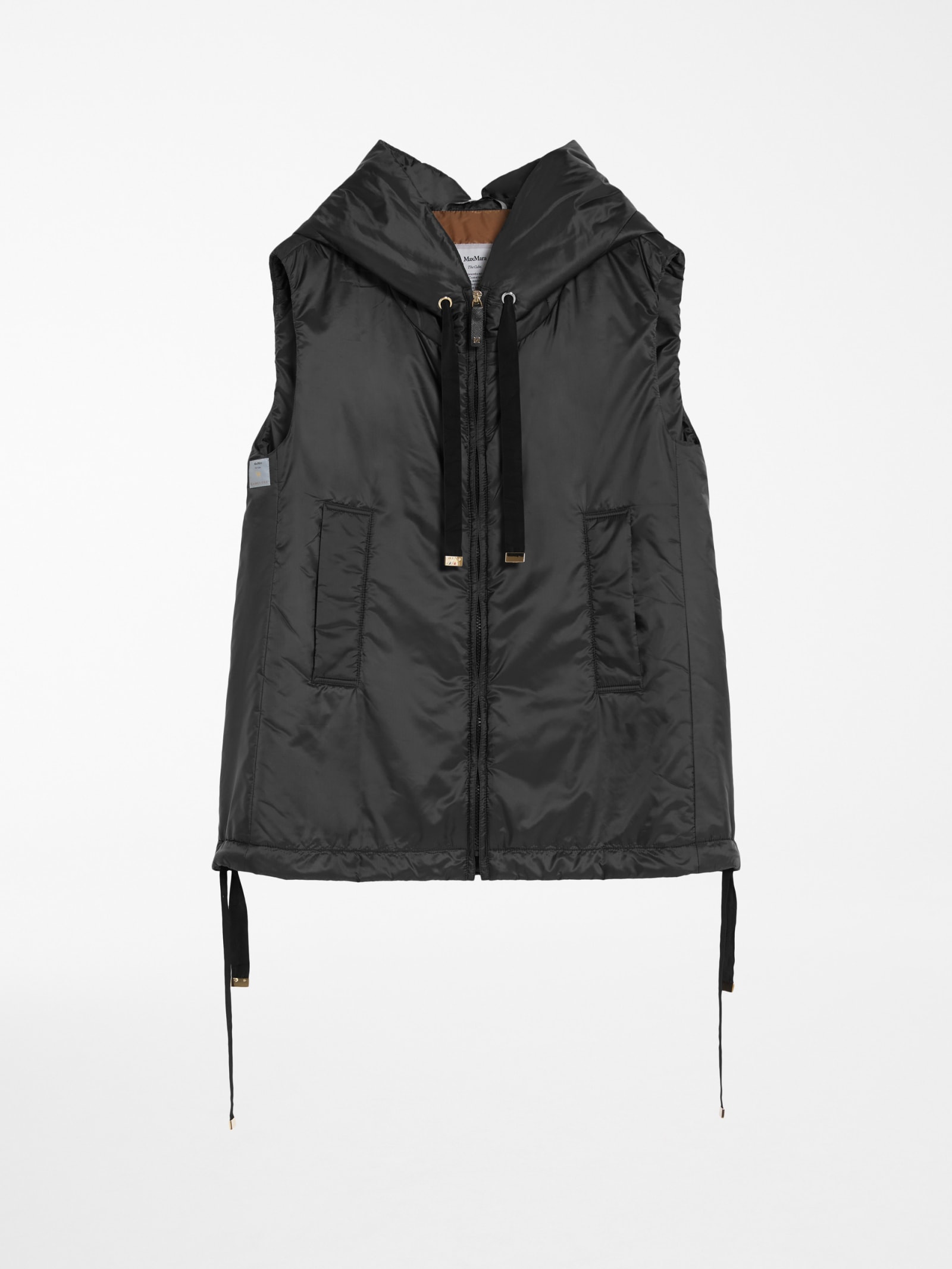 Shop Max Mara The Cube Greengo Sleeveless Down Jacket In Black