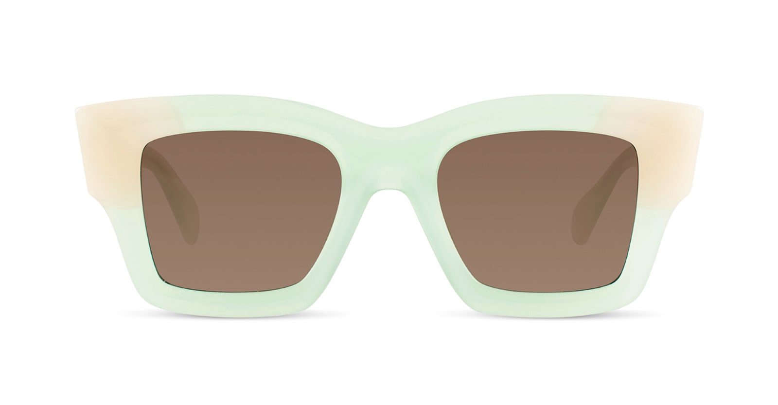 Shop Jacquemus Les Lunettes Baci - Light Green Sunglasses