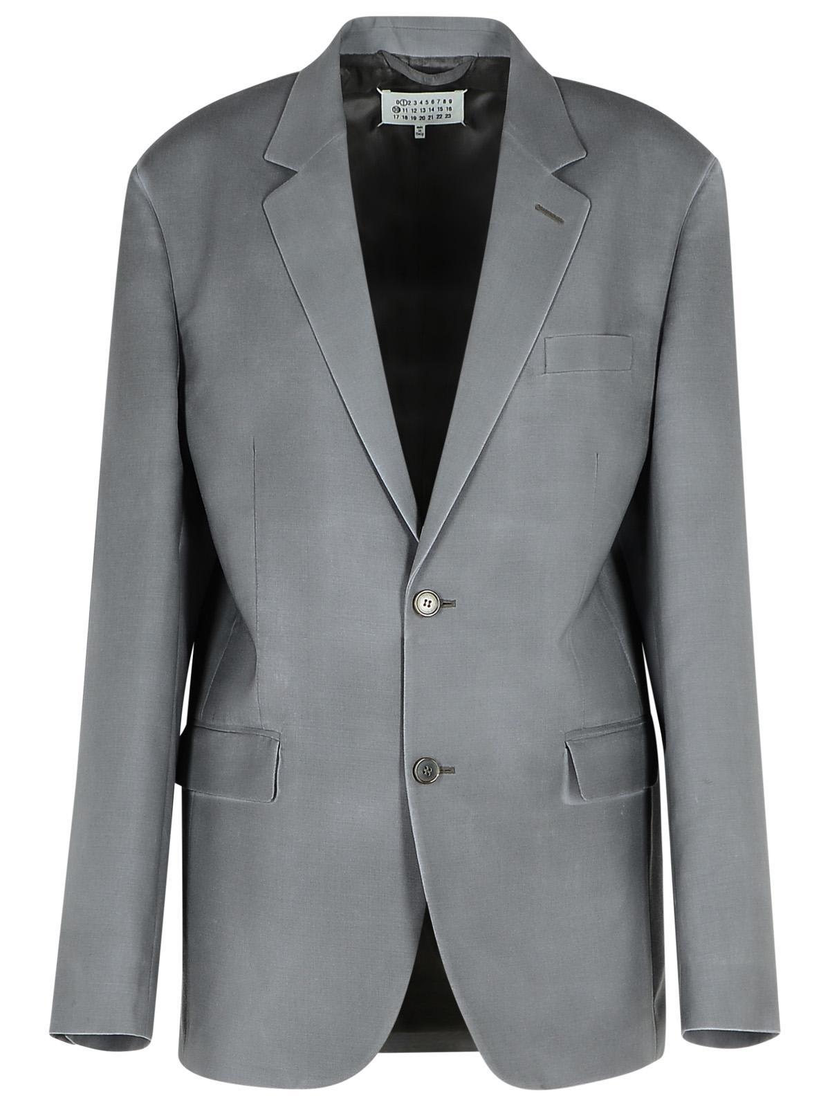 Grey Mohair Blend Blazer