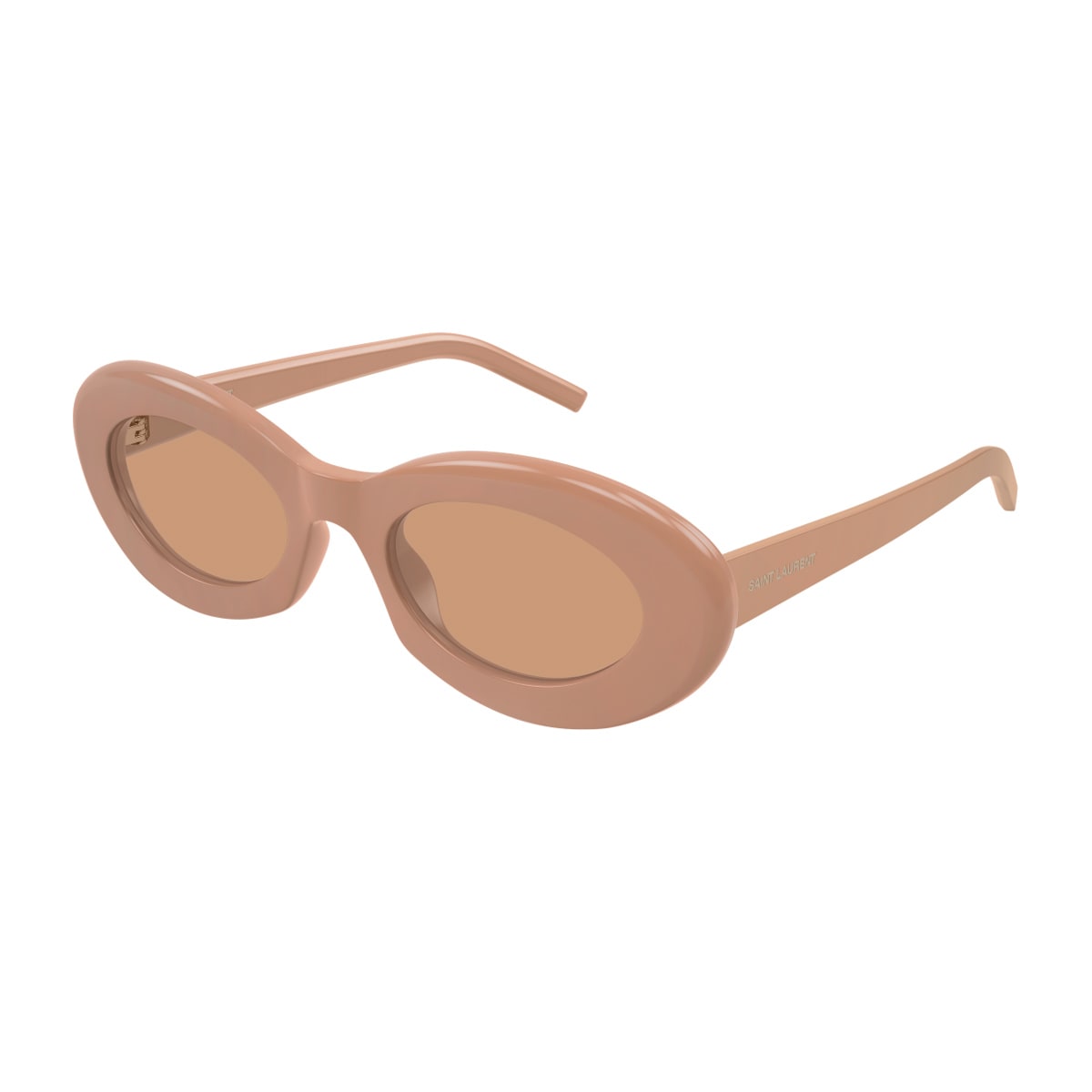 Saint Laurent Sl 594 Linea Sl Logo 010 Nude Brown Sunglasses In Neutral
