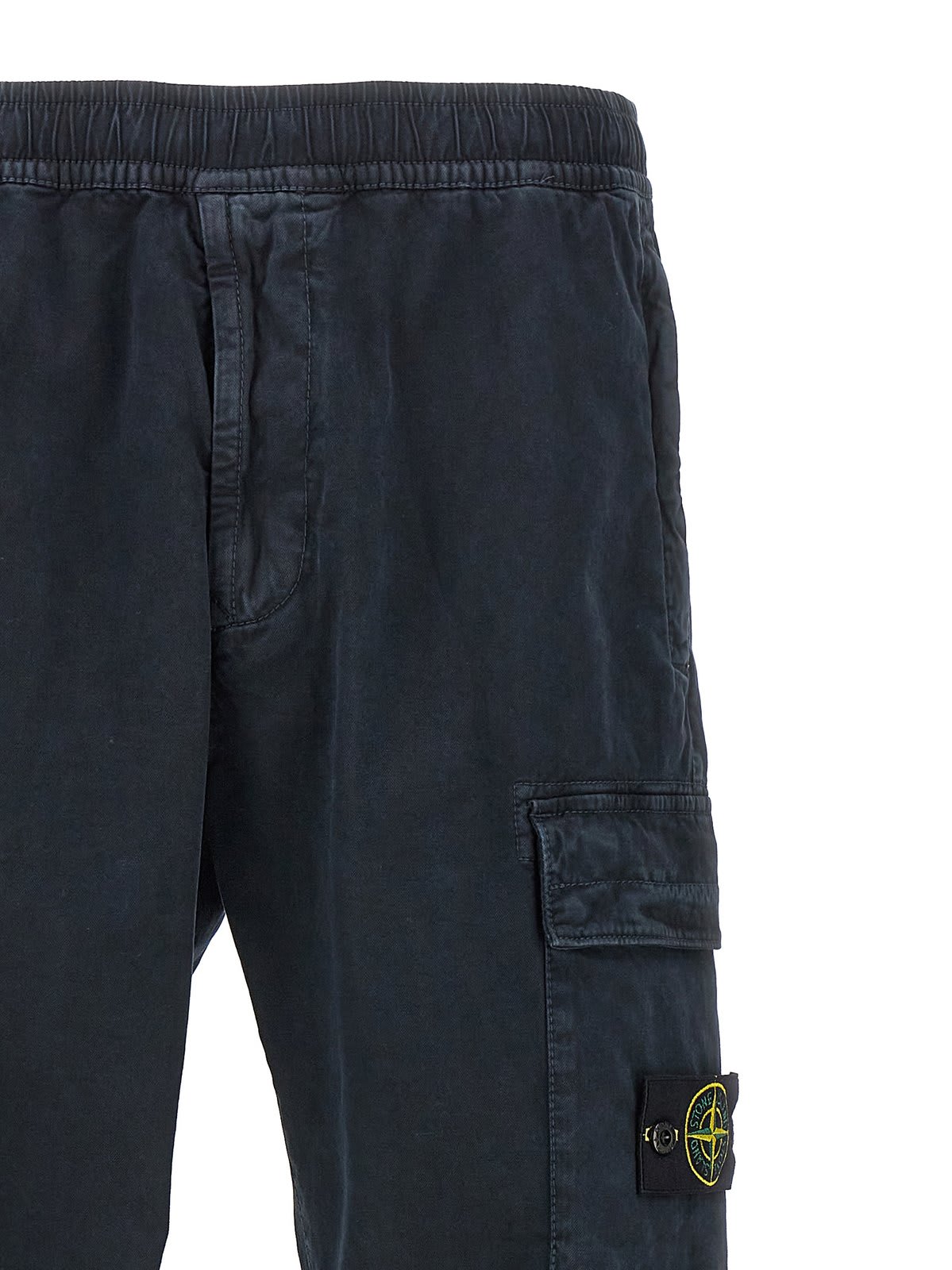 Shop Stone Island Regular Tapered Fit Cargo Pants In Blue