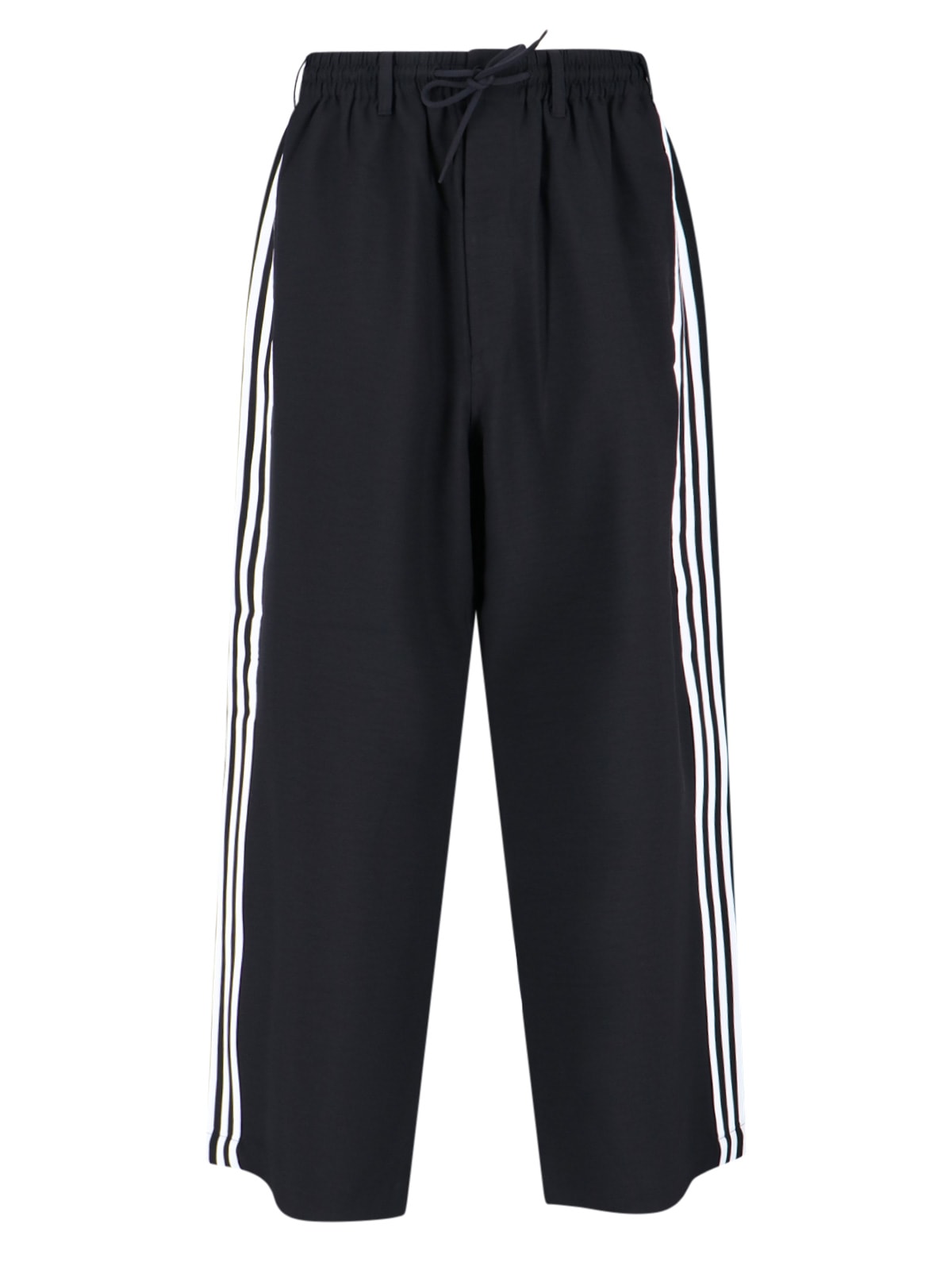 Y-3 Straight Trousers With Back Pocket And Side Stripes In Black