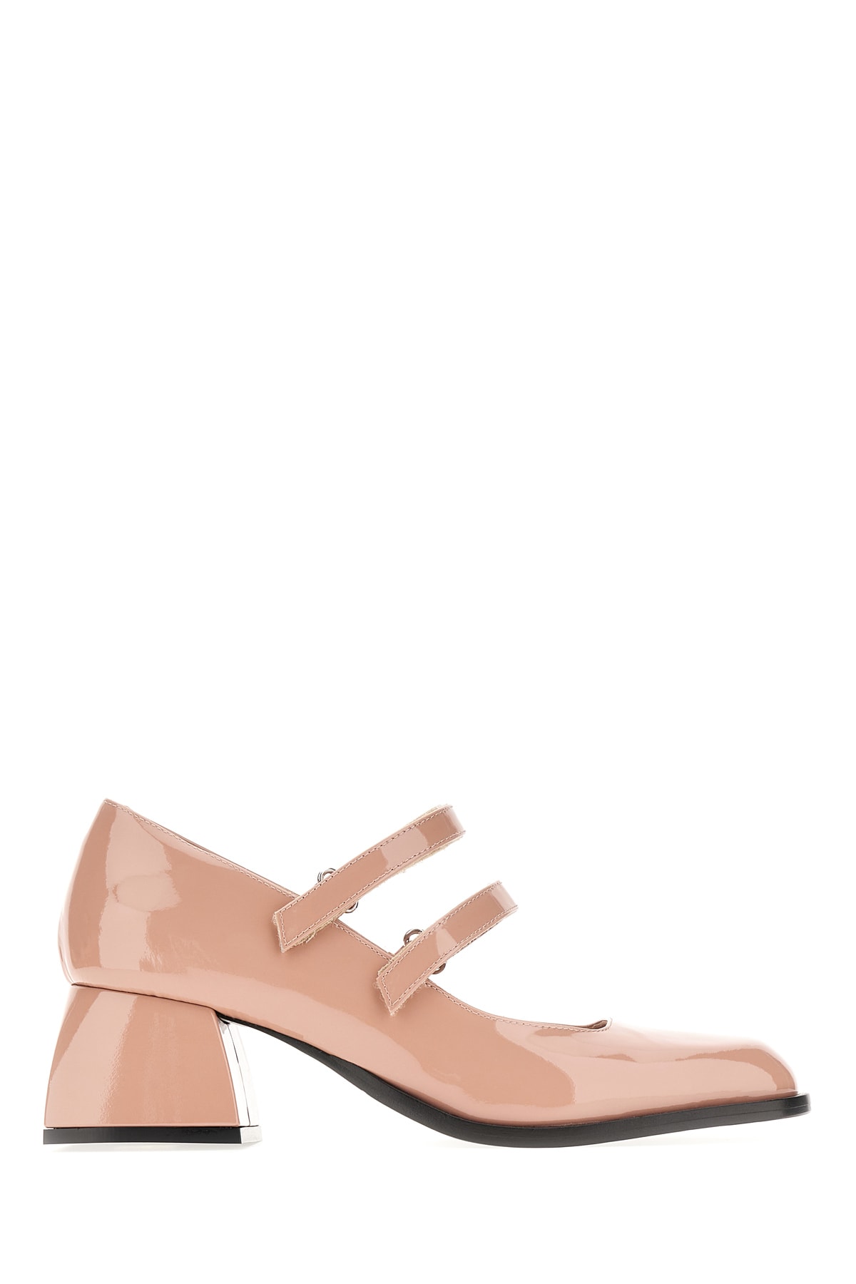 Shop Nodaleto Antiqued Pink Leather Bulla Bacara Pumps In Blush Patent