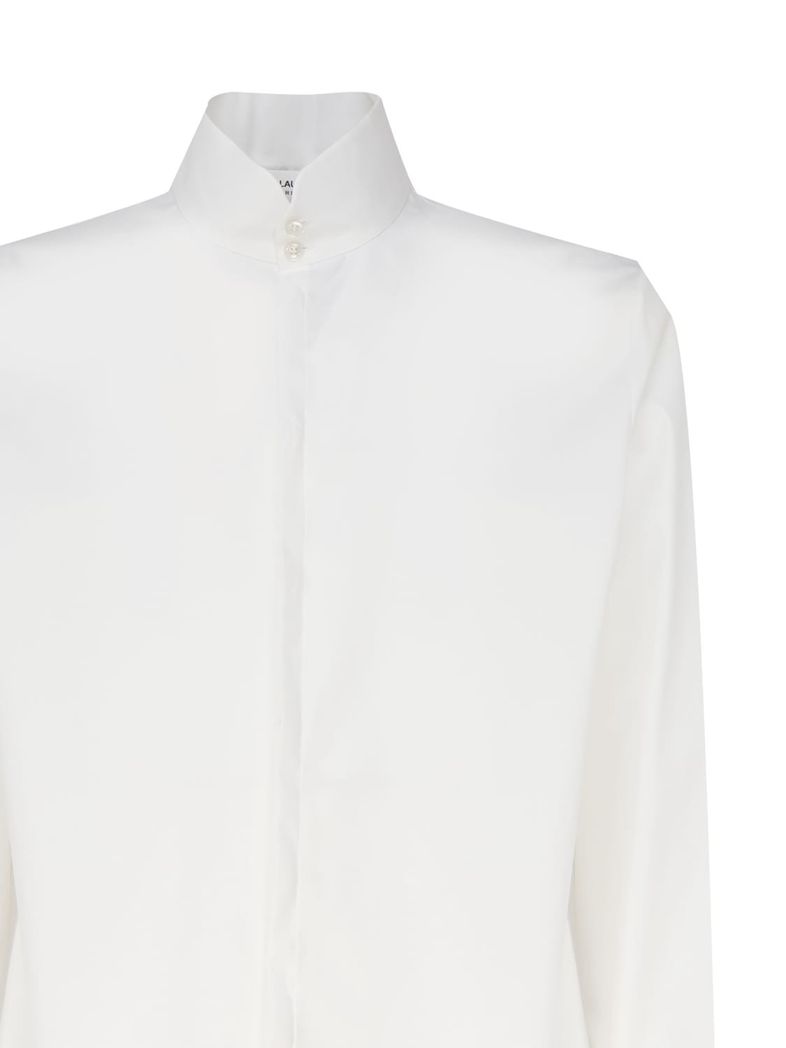 Shop Saint Laurent Shirt With Buttons And Straight Cut In White