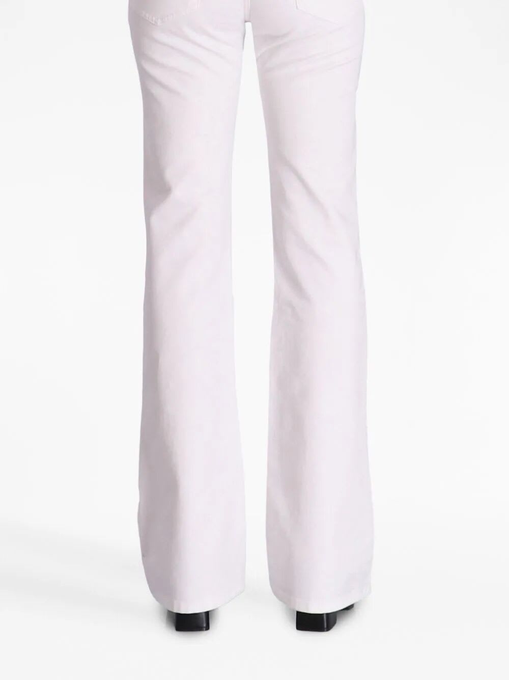 Shop Emporio Armani Flared Jeans In Optic White