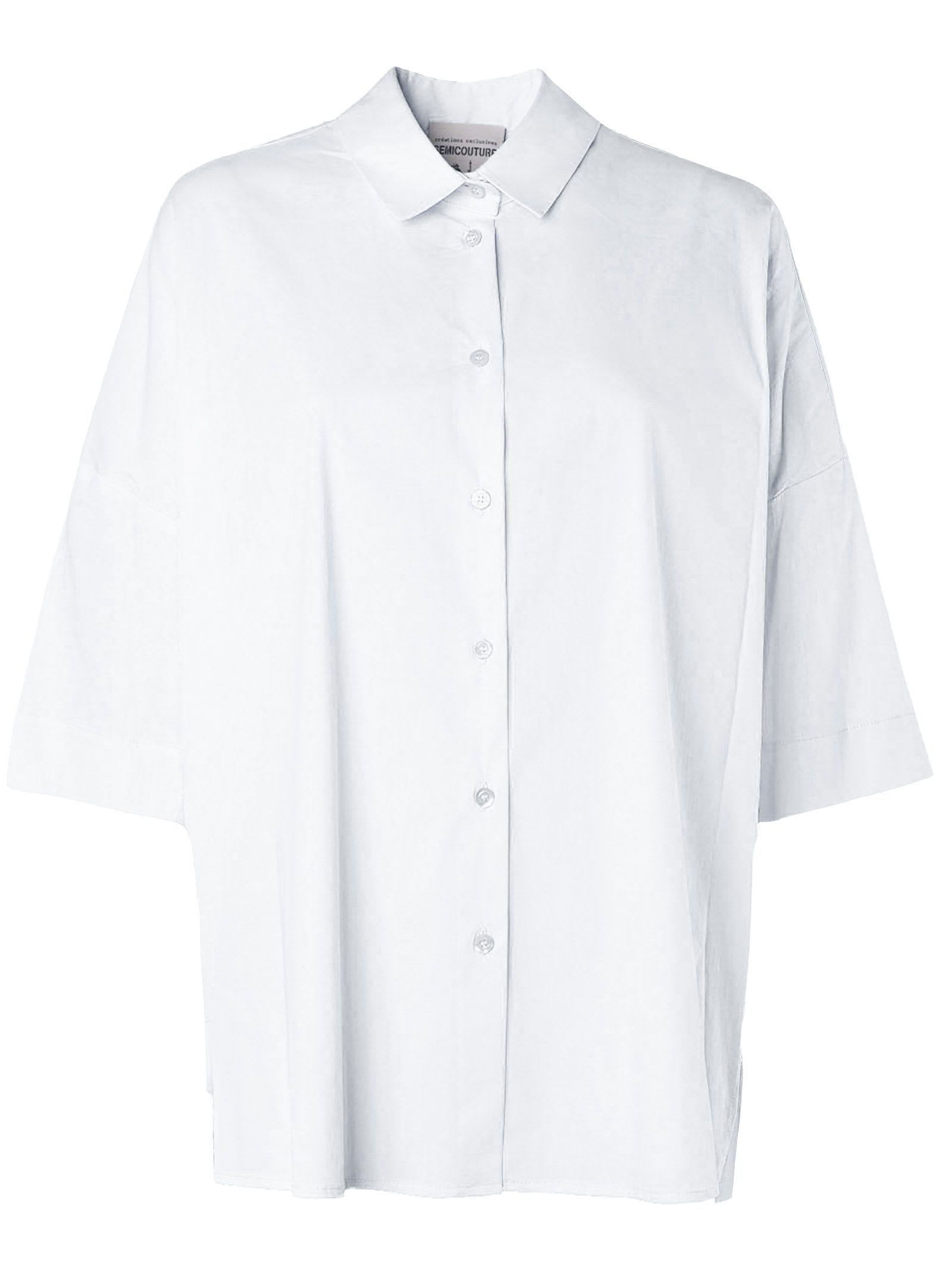 White Cotton Blend Shirt