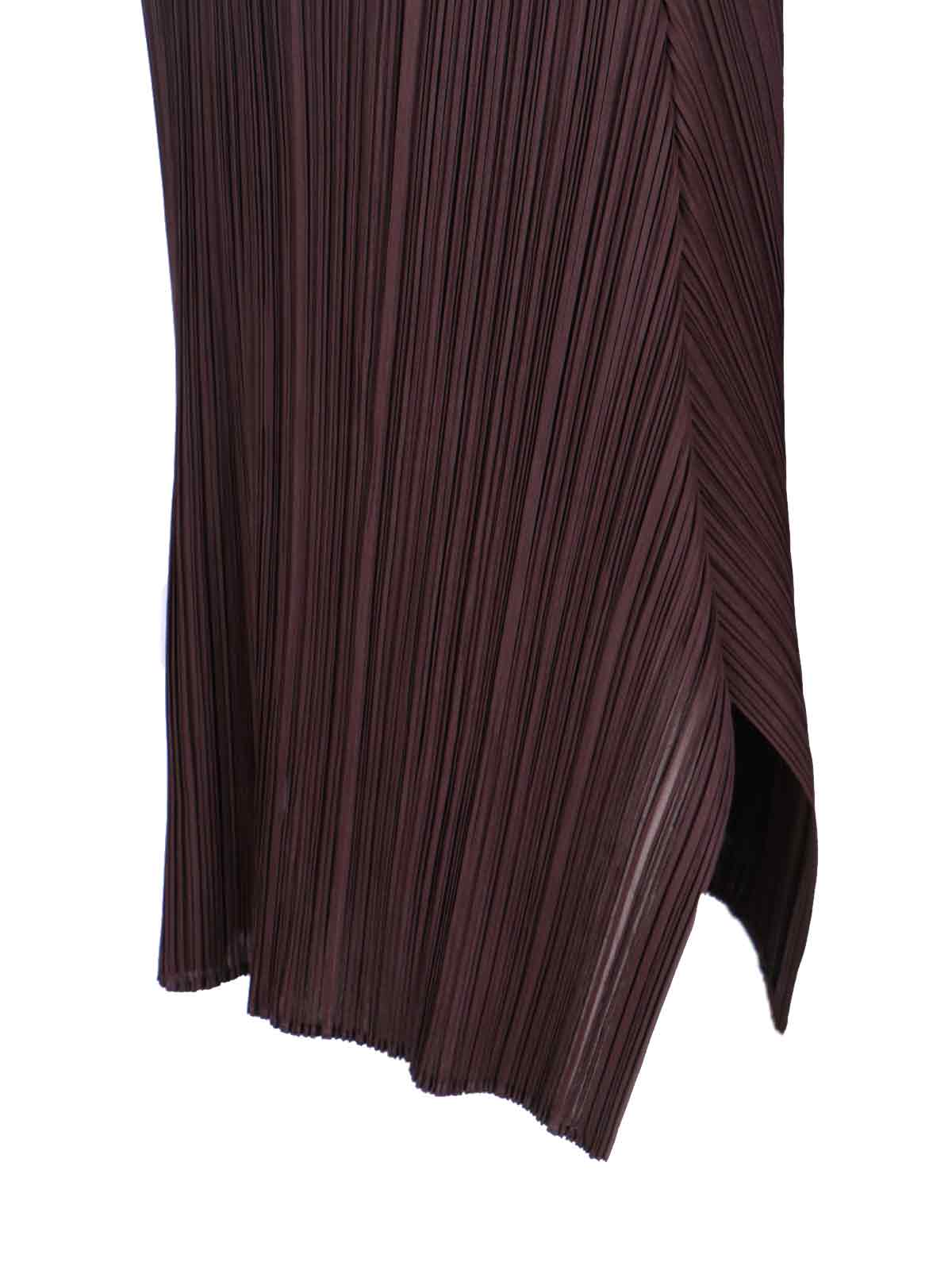 Issey Miyake July Midi Dress Round Neckline In Animal Print