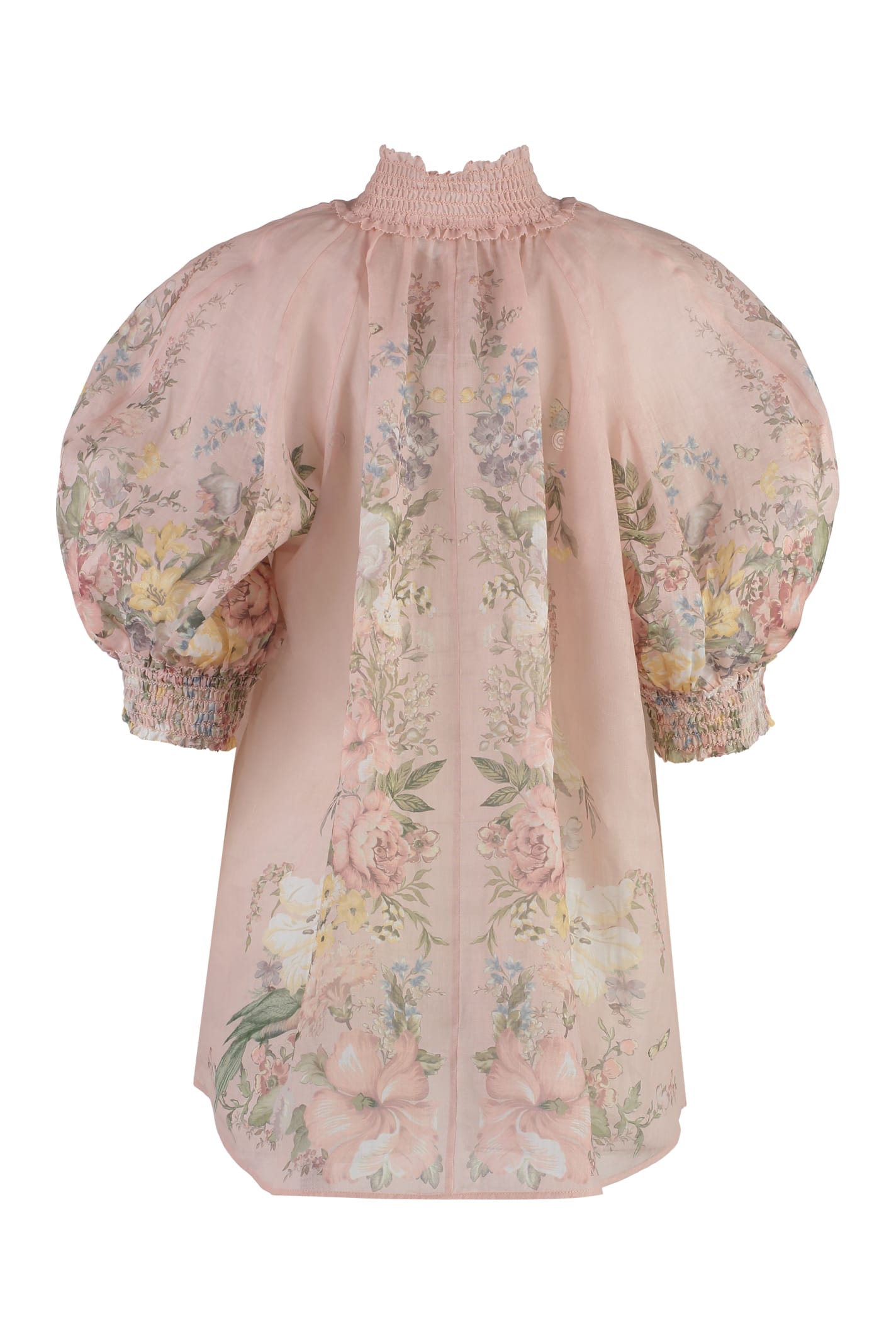 Shop Zimmermann Waverly Floral Blouse In Pink