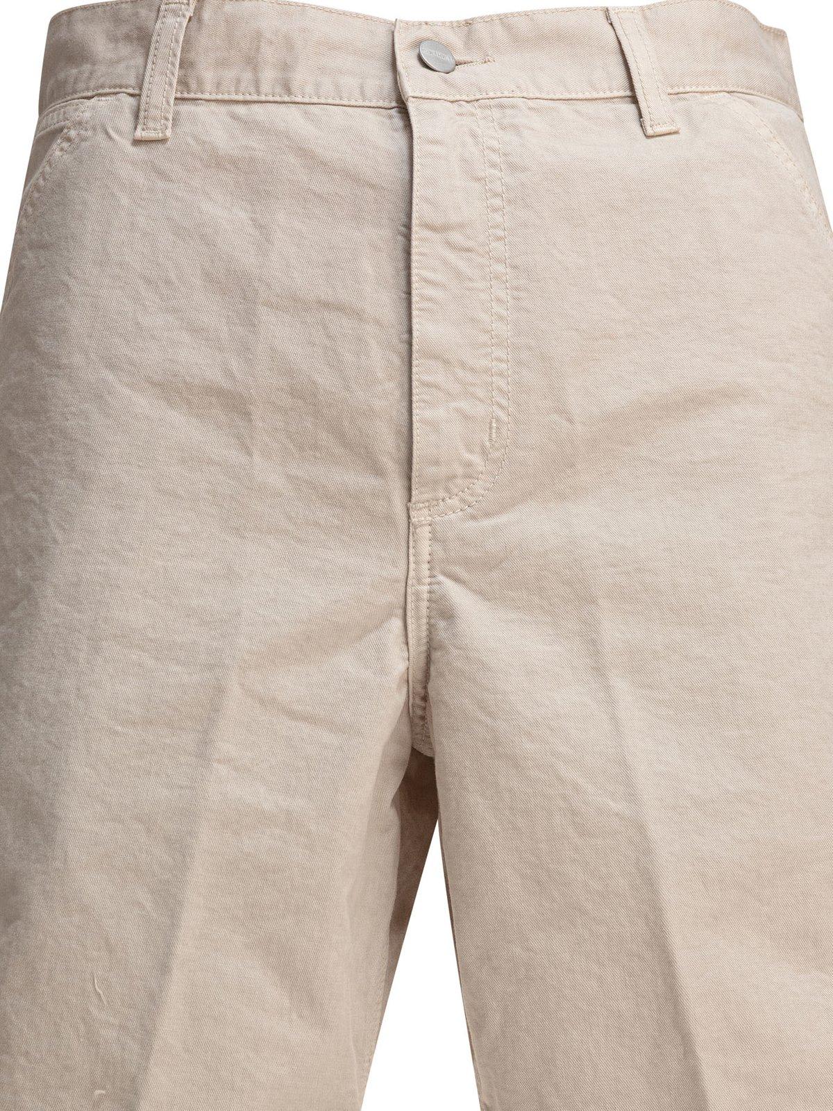 Carhartt Walter Single Knee Shorts Beige In Neutral