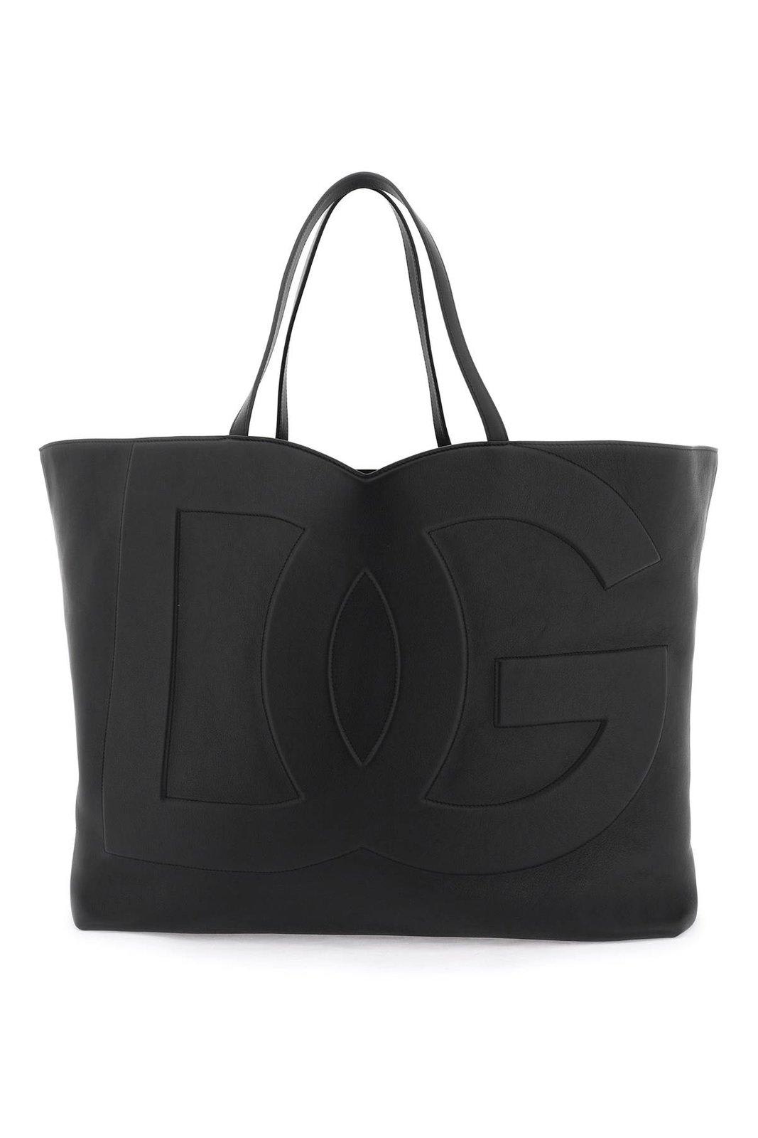 Shop Dolce & Gabbana Dg Logo Large Tote Bag In Nero (black)