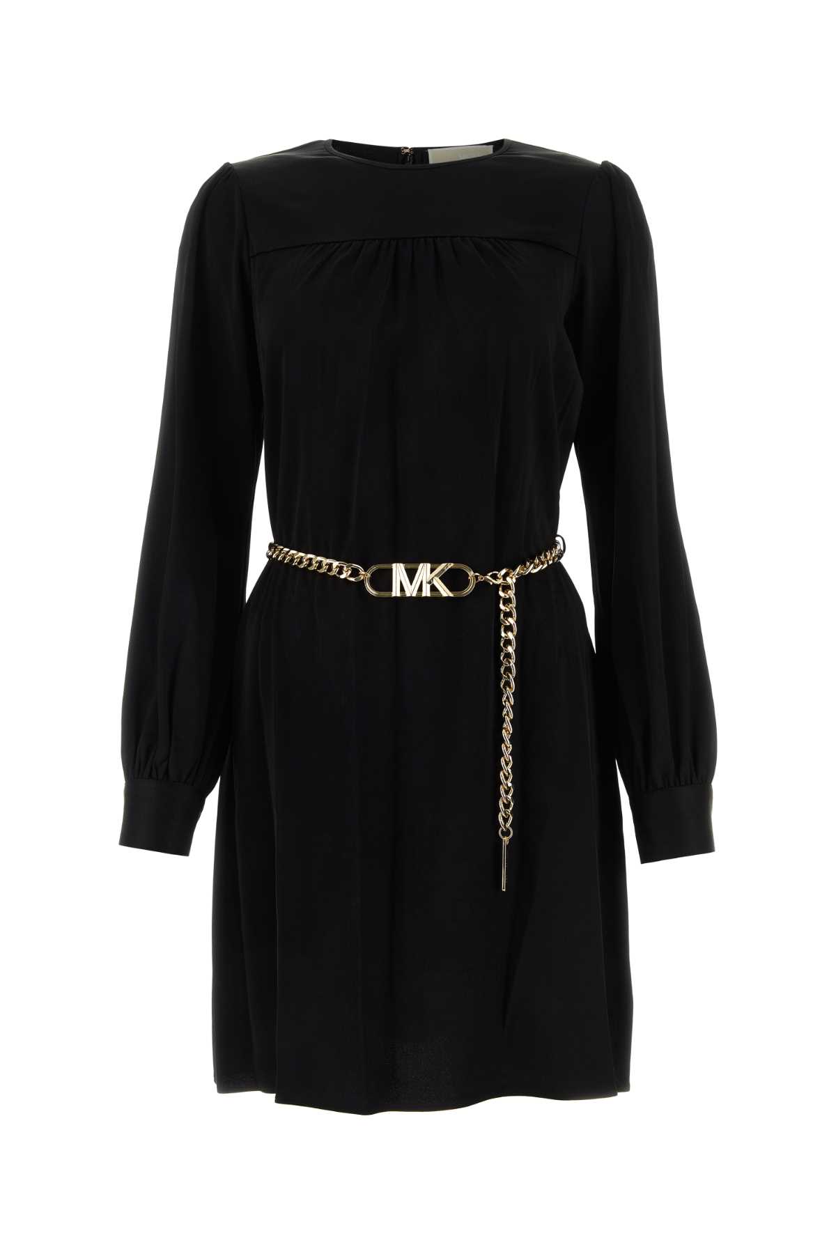 Black Jacquard Mini Dress