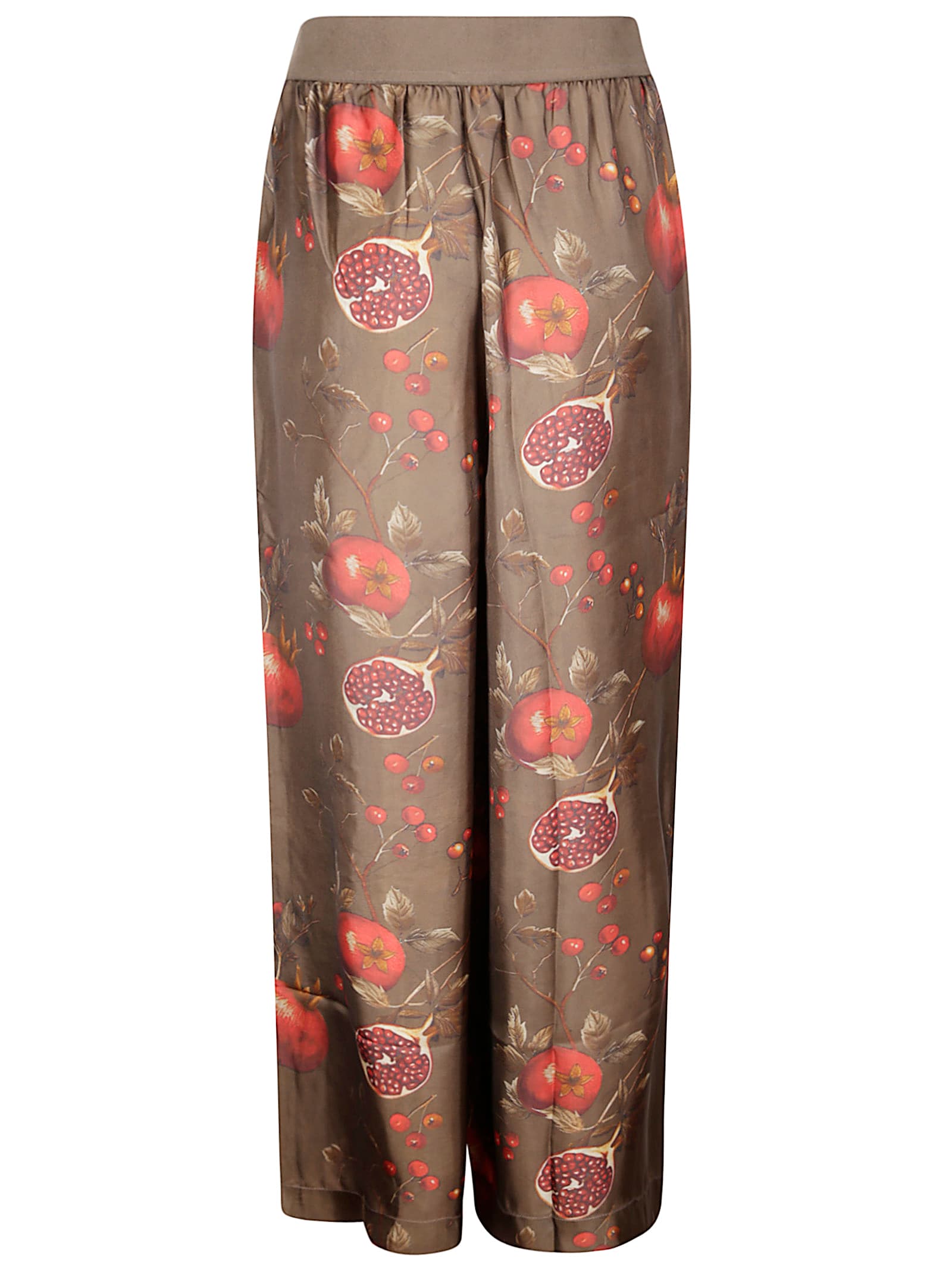 Uma Wang Graphic Printed Straight-leg Trousers In Brown