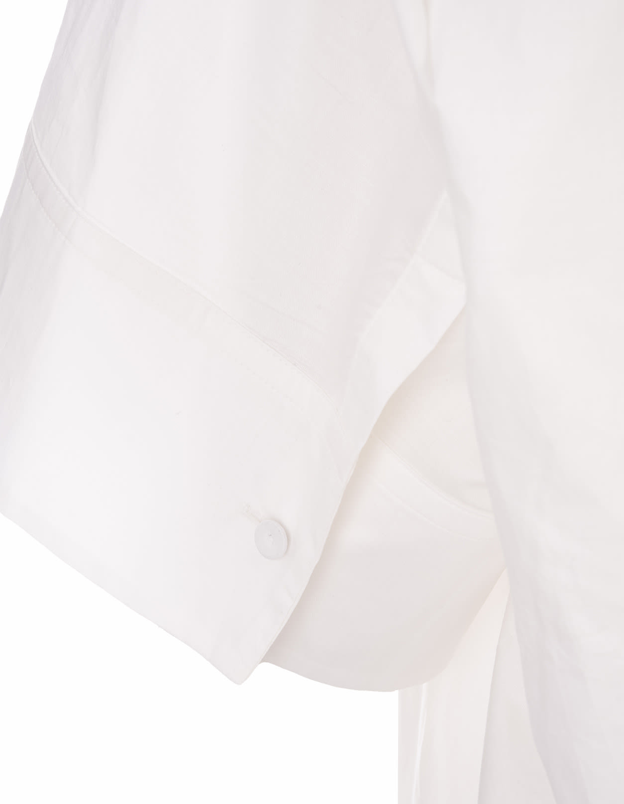 Shop Jil Sander White Shirt With Gathering On The Neck