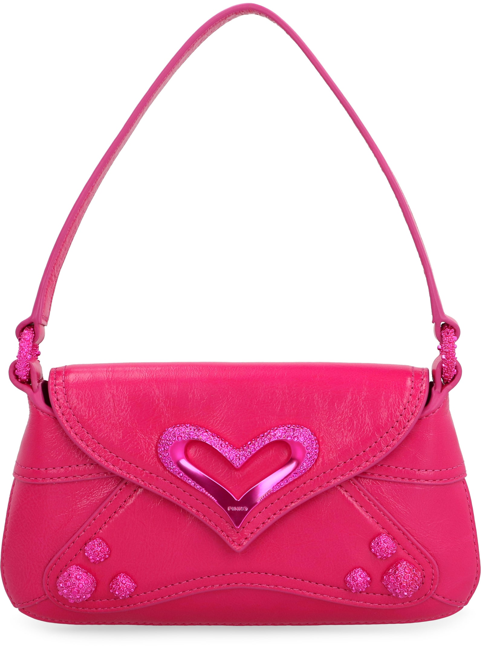 Shop Pinko Baby 520 Bag Leather Bag In Fuchsia