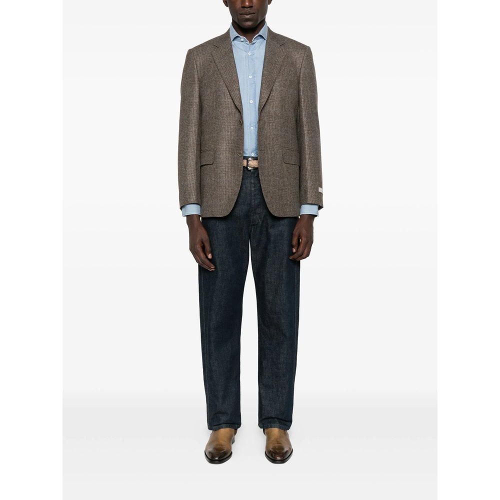 Canali Textured Two-button Jacket In Multi