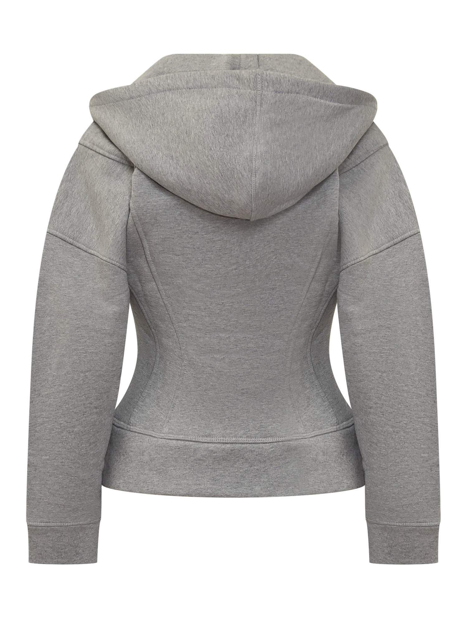 Shop Ganni Hoodie In Paloma Melange