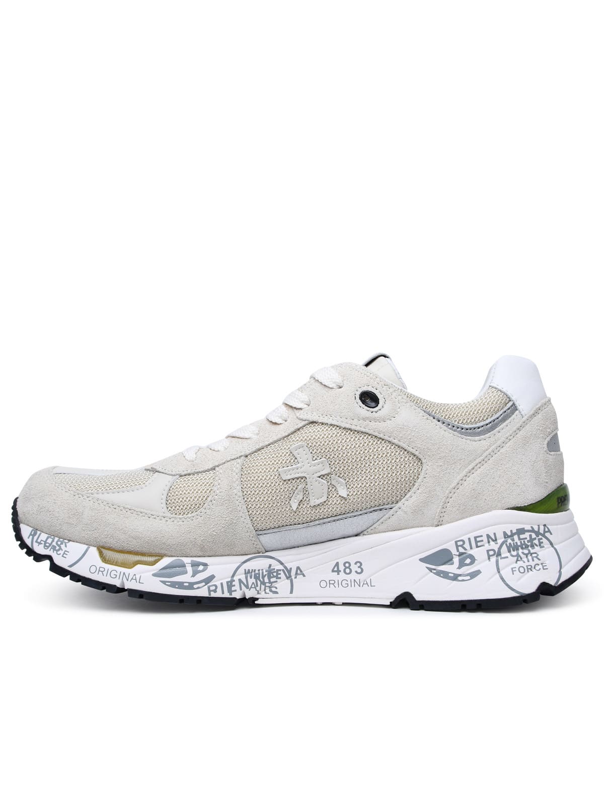 Shop Premiata Mase Sneakers In Leather And Cream Fabric