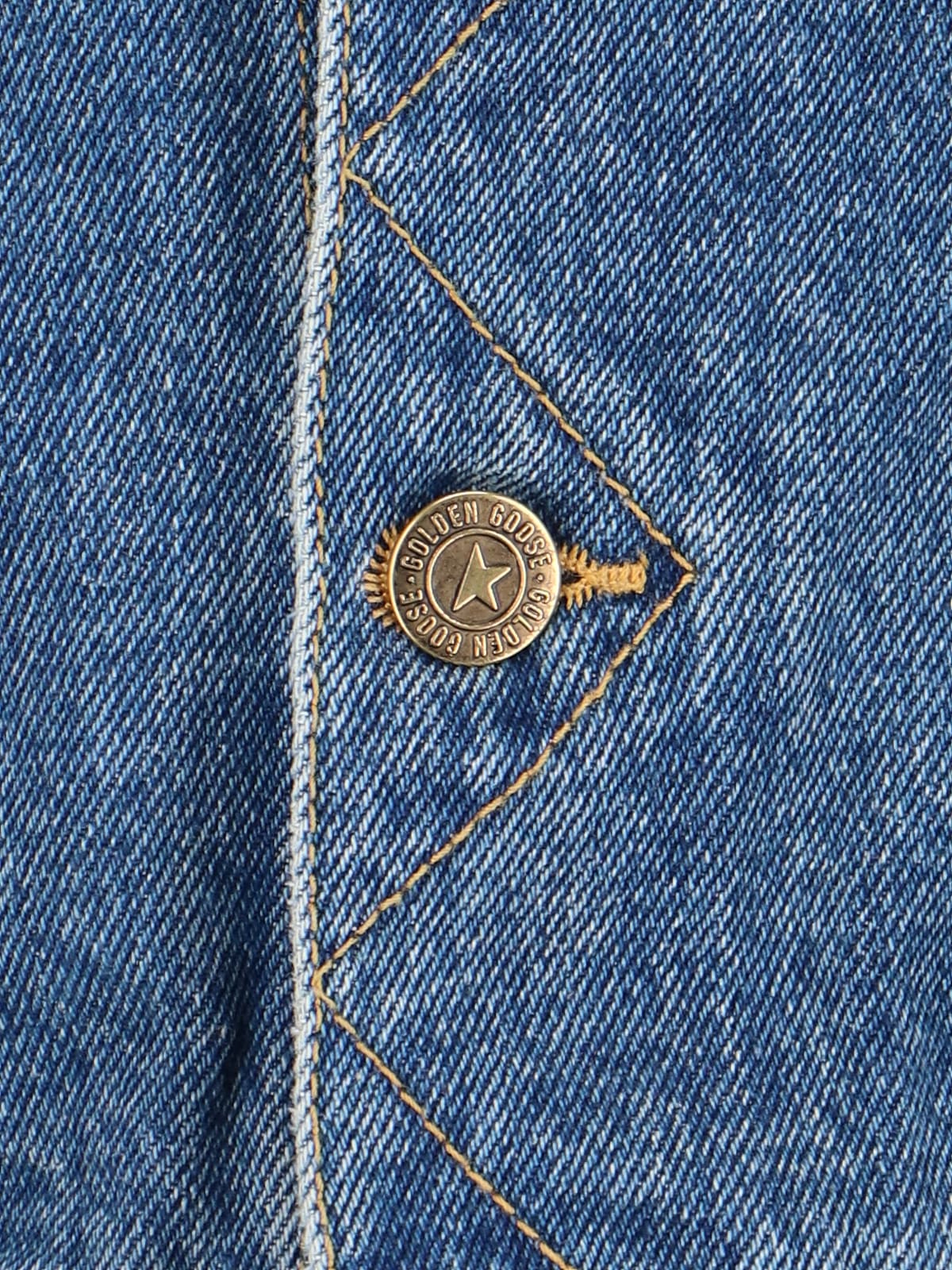 Golden Goose Denim Jacket Casual Jackets And Parka Blue In Blue