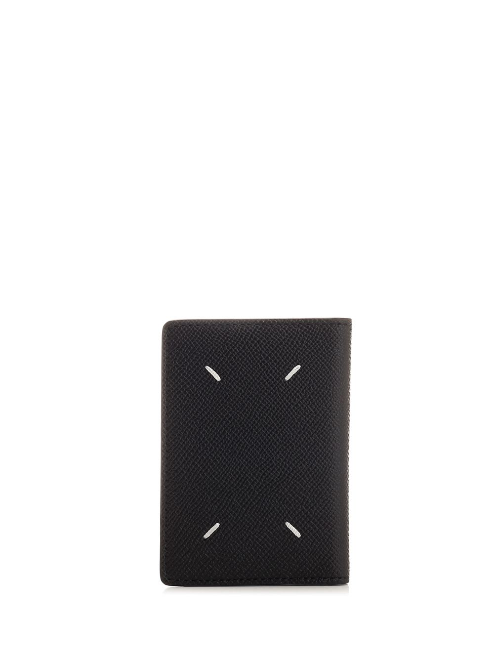 Shop Maison Margiela Four Stitches Card Holder In Black