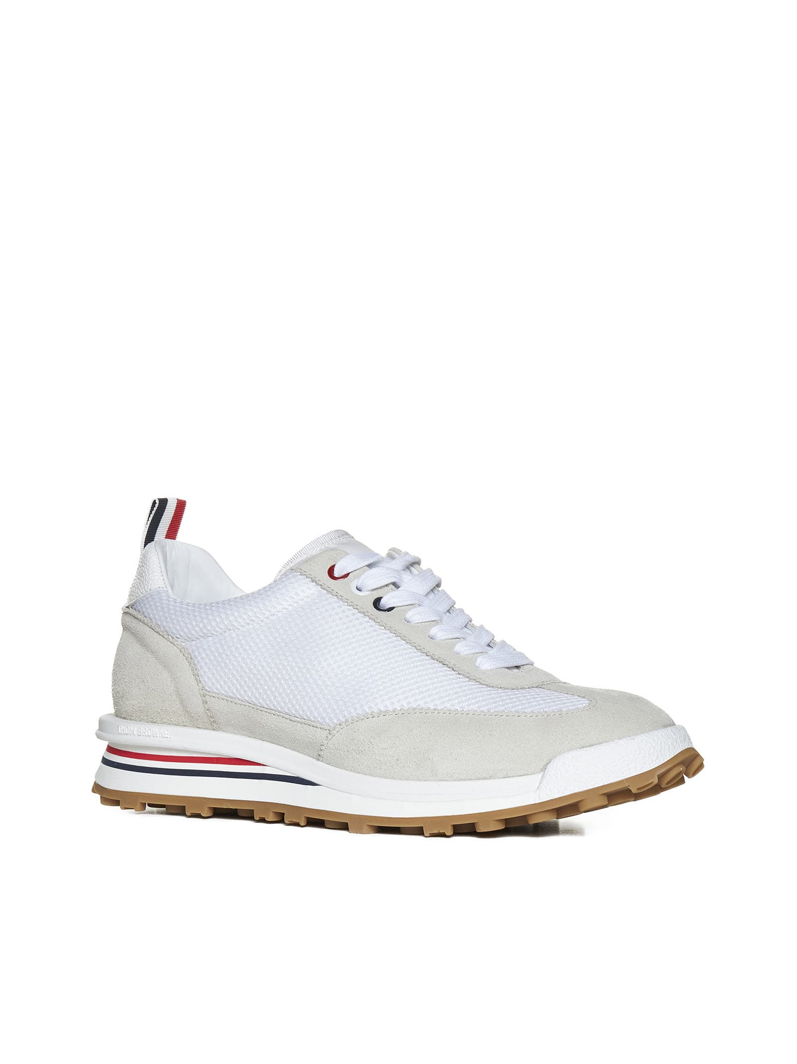 Thom Browne White Textile Tech Runner Sneakers In White