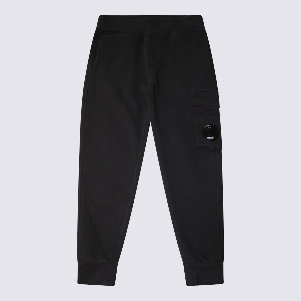 C.p. Company Kids' Black Cotton Pants In Nero/black