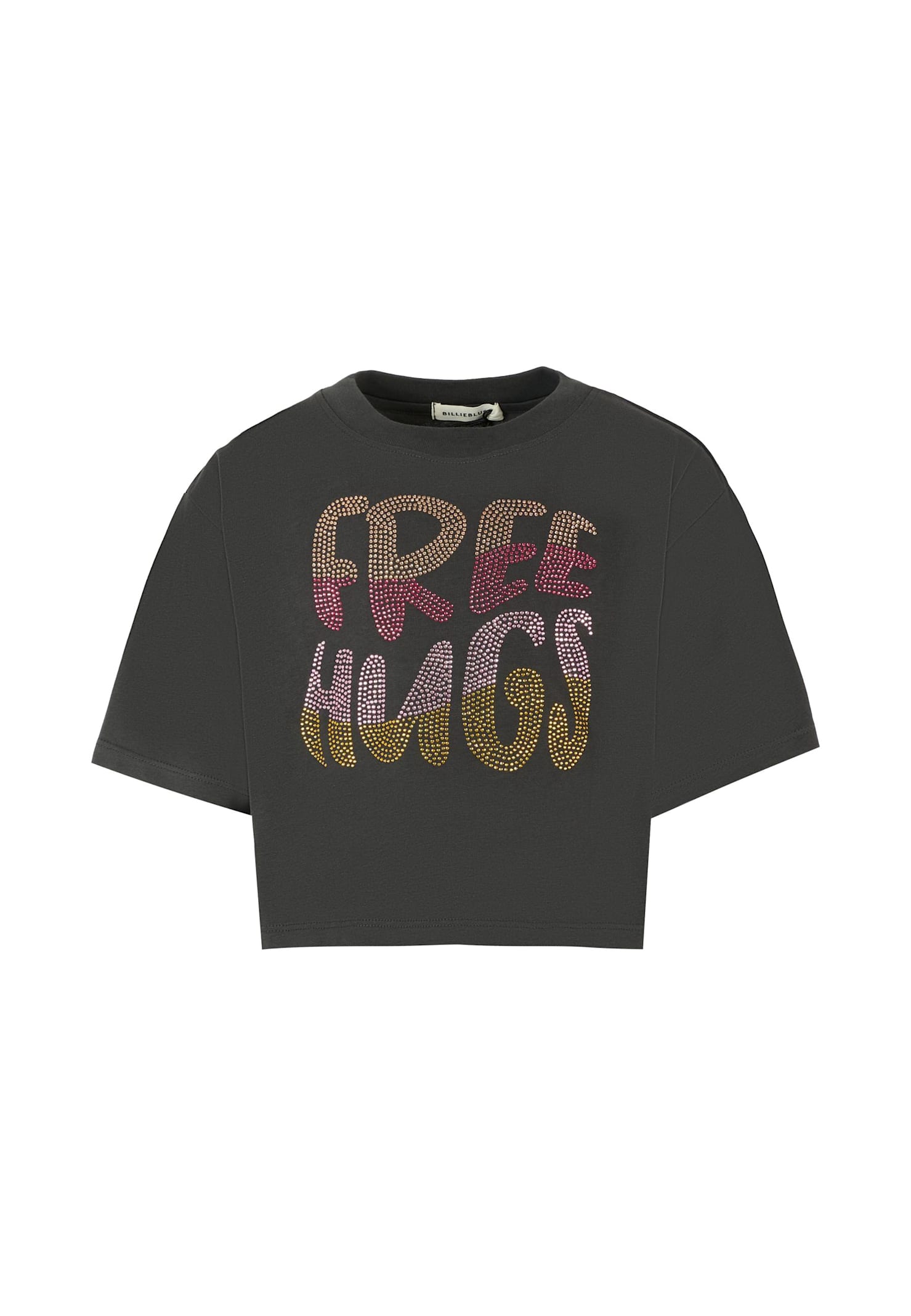 Billieblush Grey T-shirt For Girl With Writing In Gray