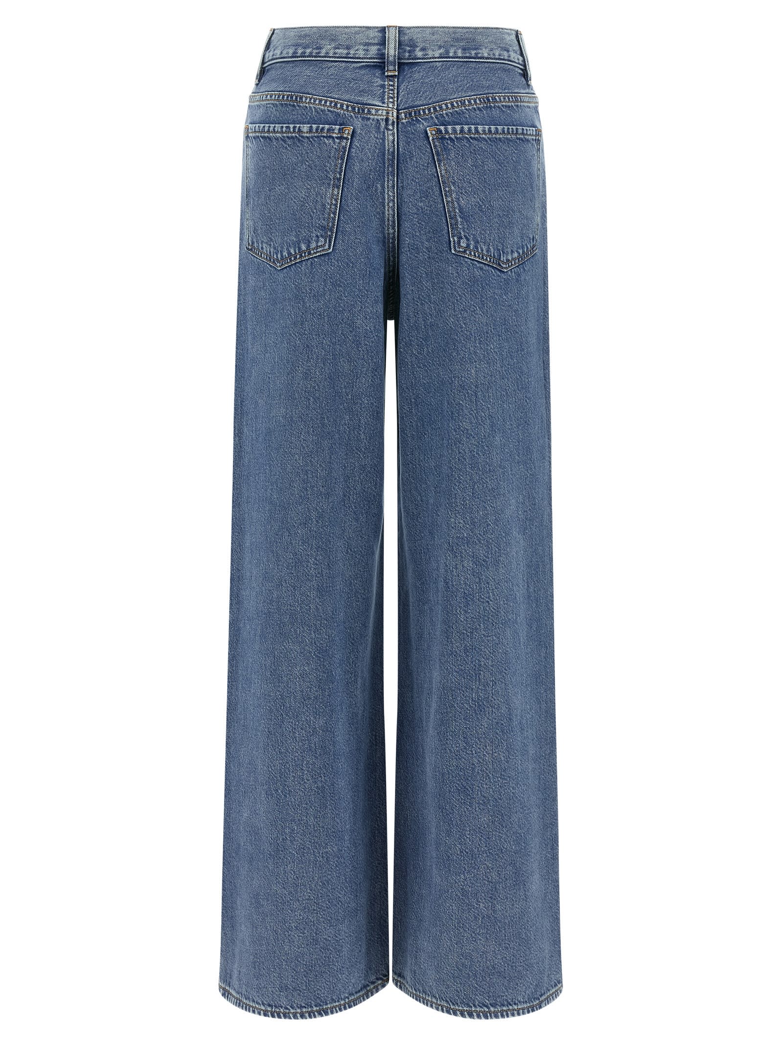 Theory High-waisted Wide-leg Jeans In Blue