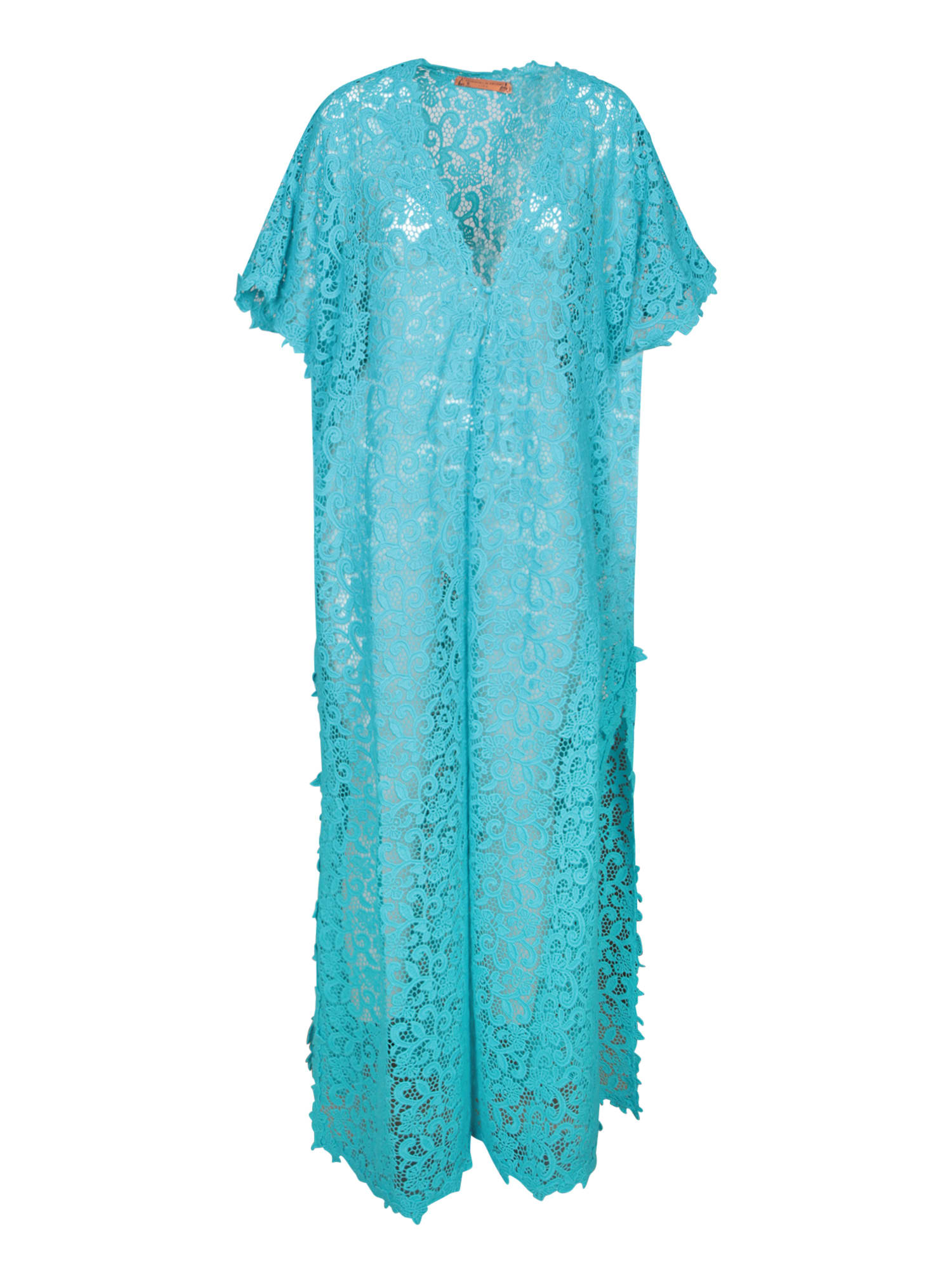 Ermanno Scervino Blue Lace Cape In Blue