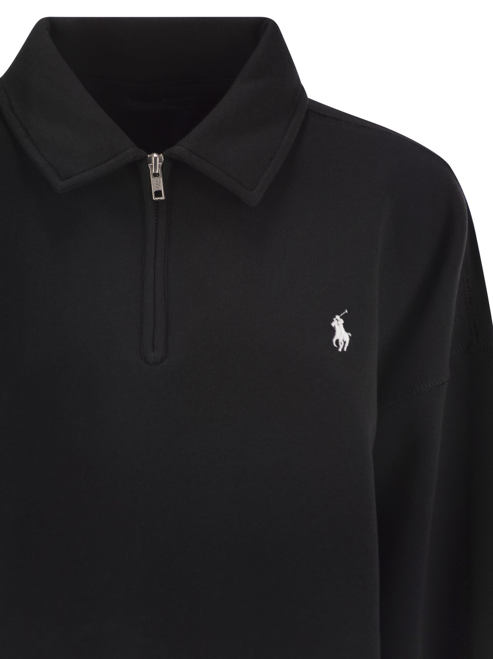 Polo Ralph Lauren Long Sleeve Sweatshirt In Black