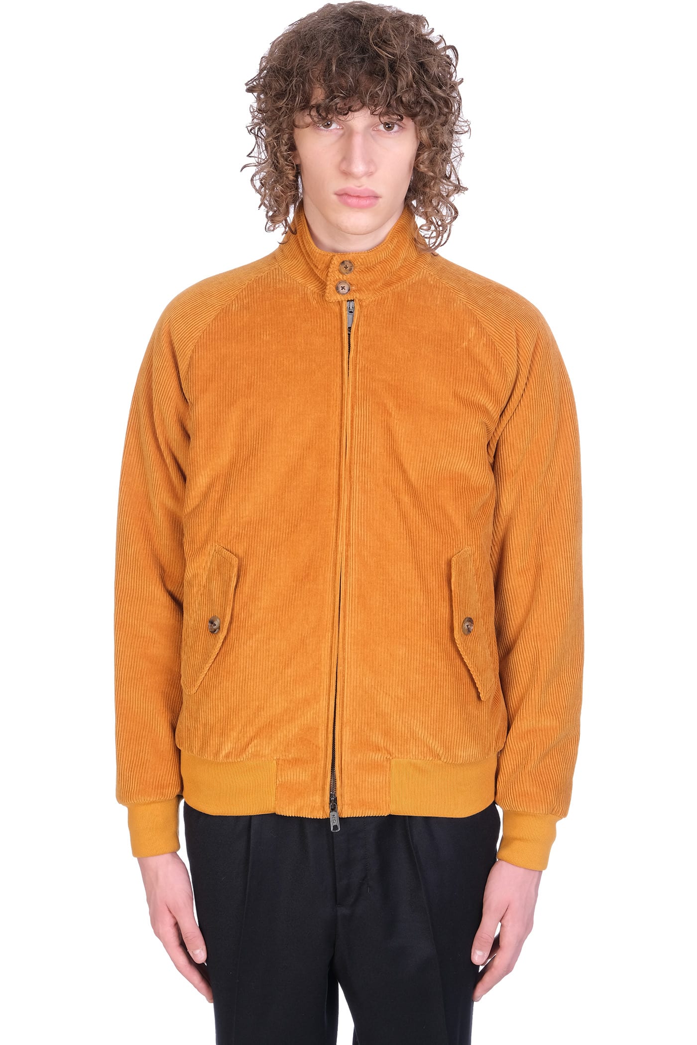 Baracuta Casual Jacket In Yellow Cotton