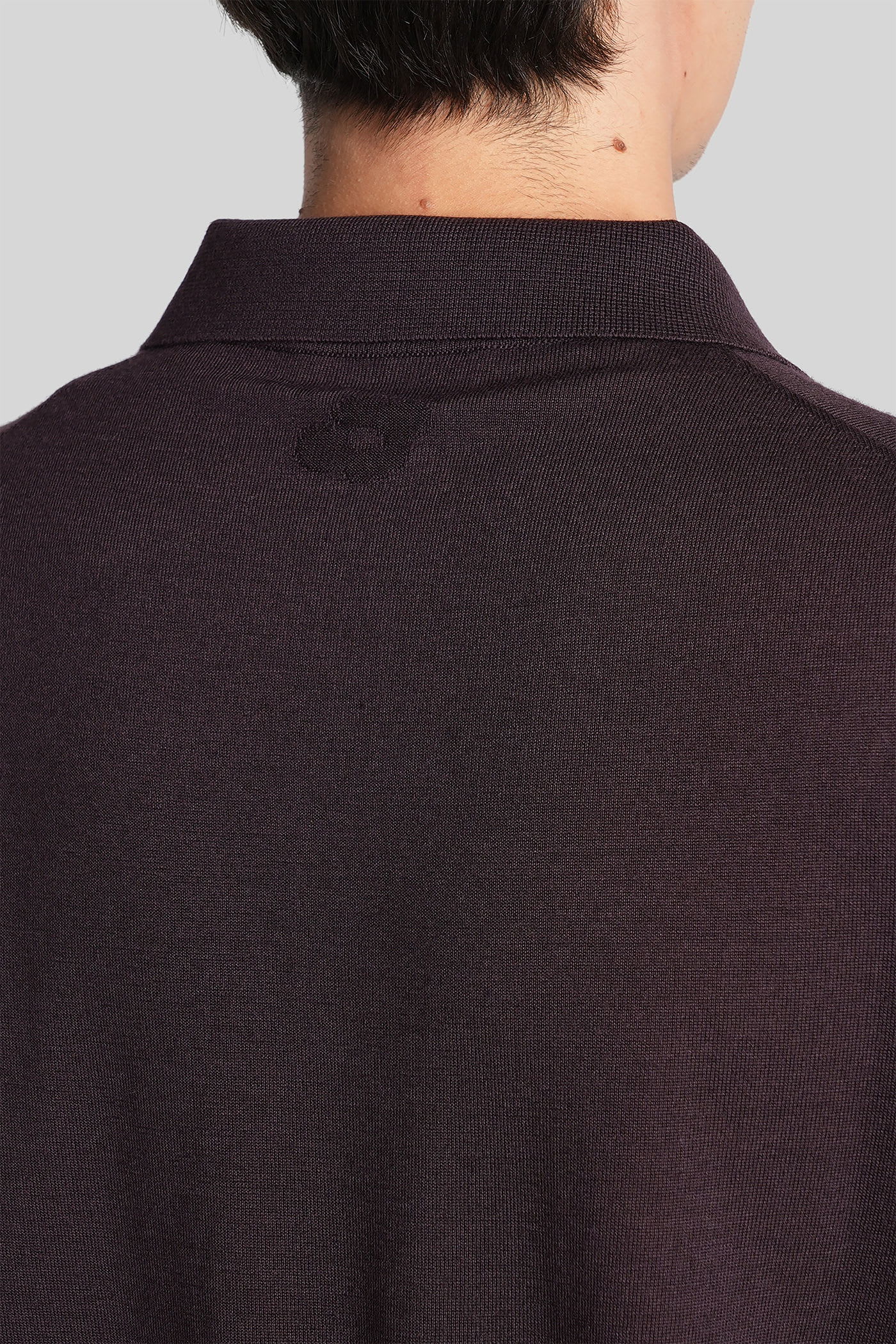 Lardini Polo In Bordeaux Wool In Burgundy