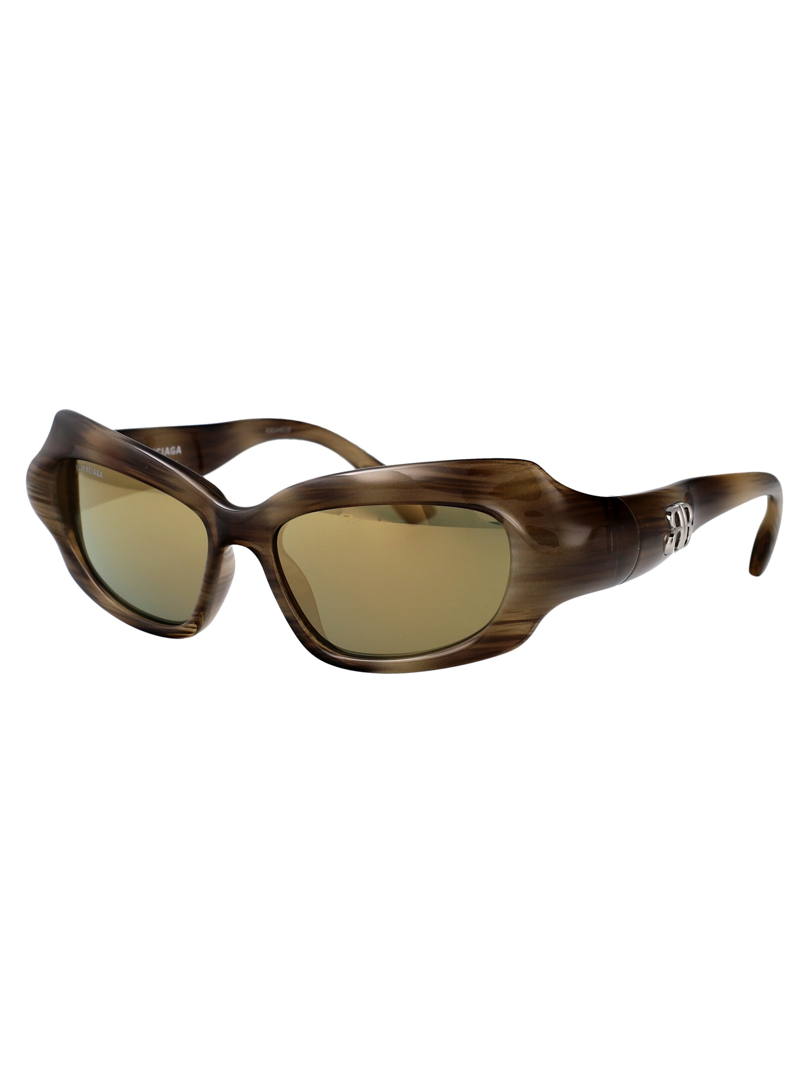 Balenciaga Injectate Havana Sunglasses In Havana-havana-bronze