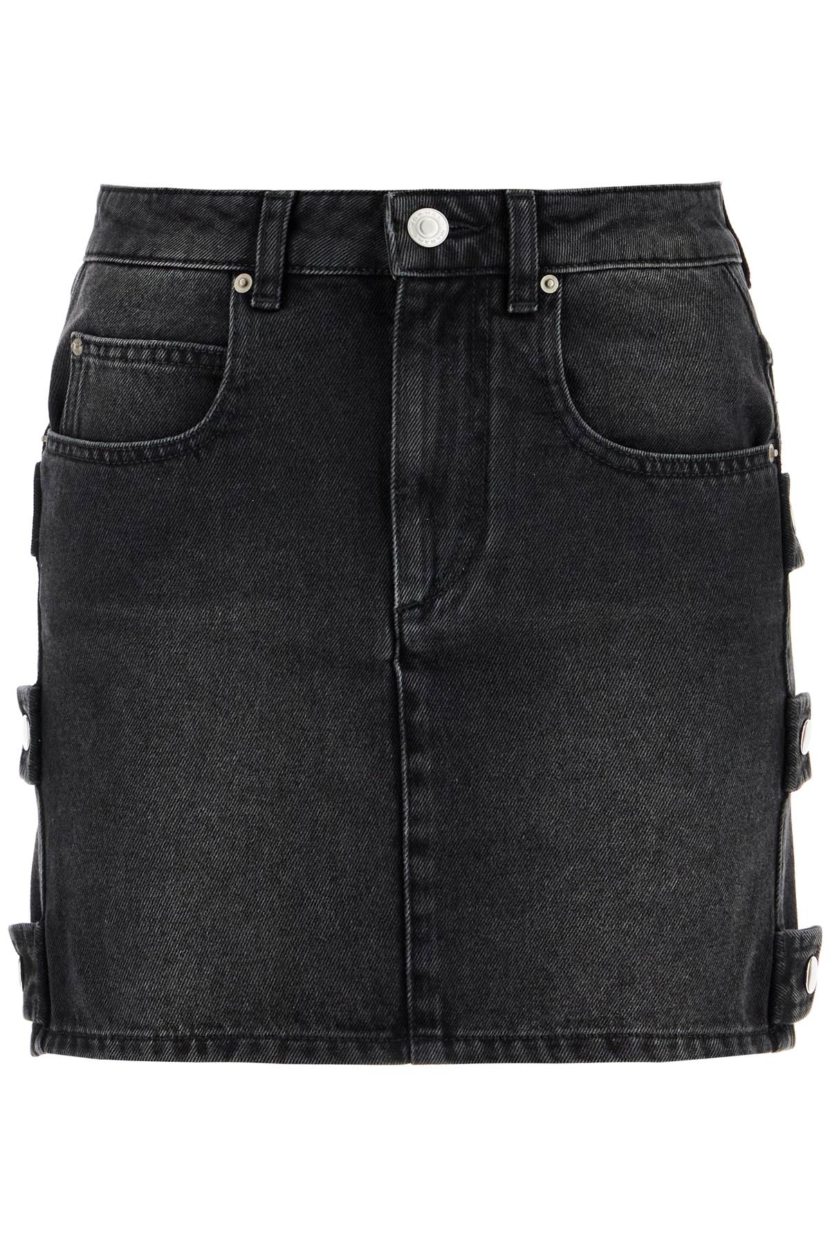 Shop Marant Etoile Denim Stessy In Faded Black (black)