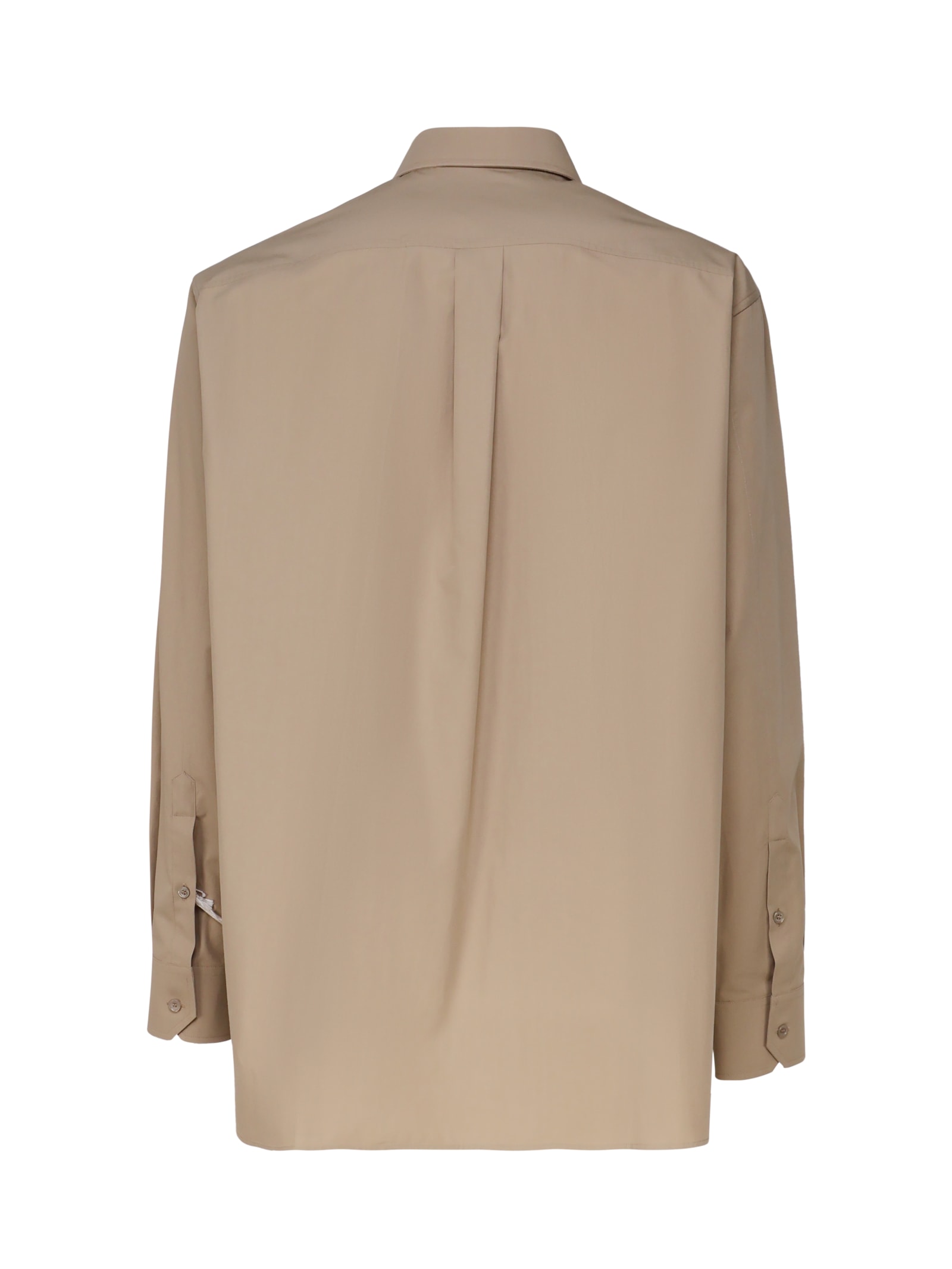 Shop Valentino Cotton Shirt In Dune