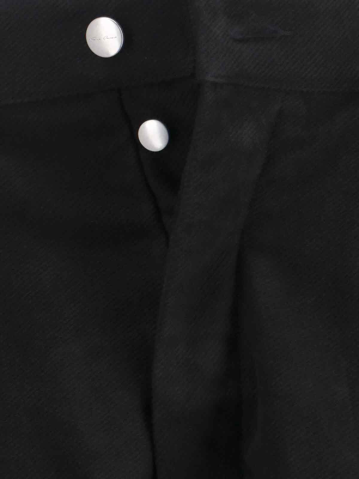 Rick Owens Trousers With Cargo Pockets And Wide Leg In Black