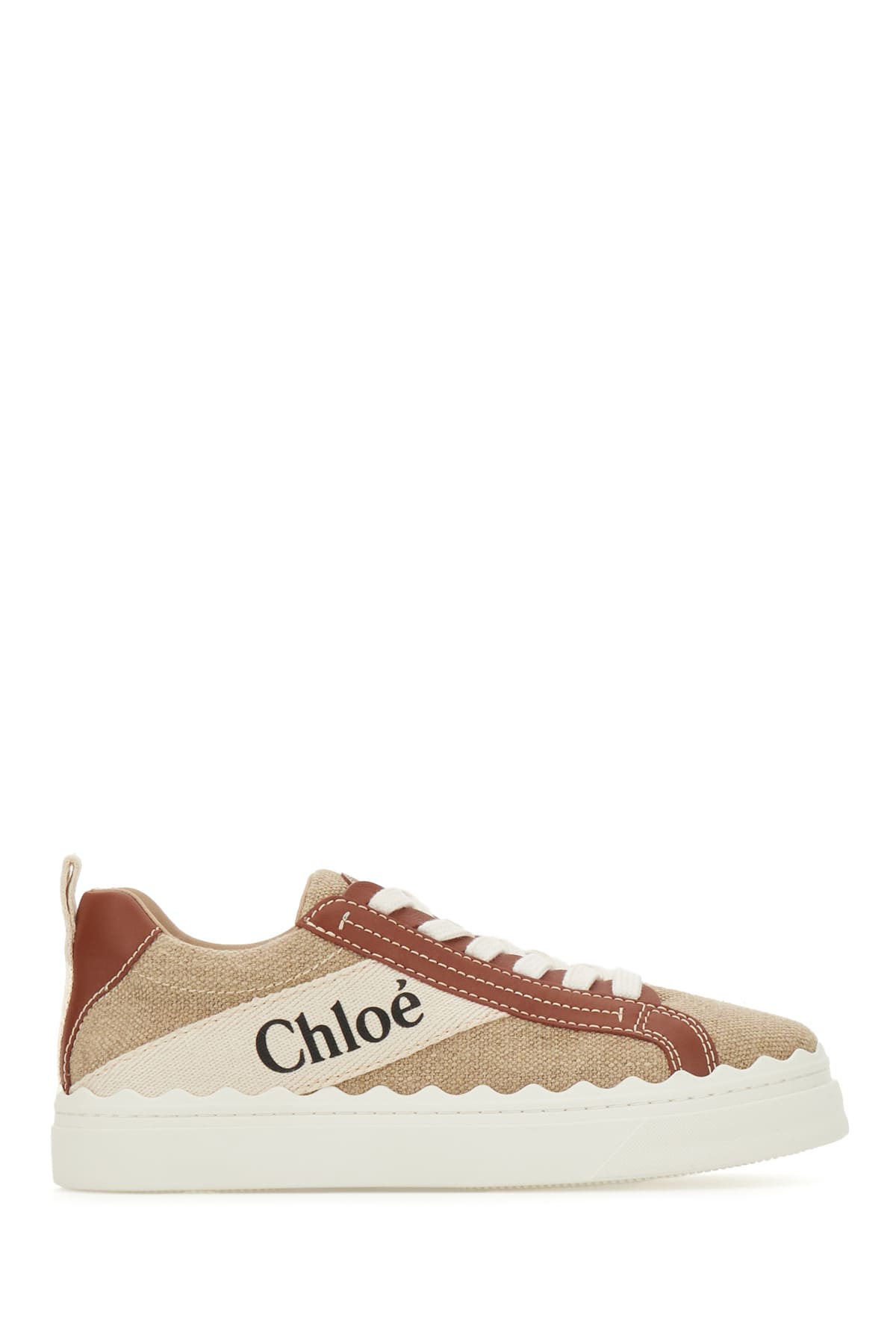 Shop Chloé Multicolor Linen Lauren Sneakers In 90u