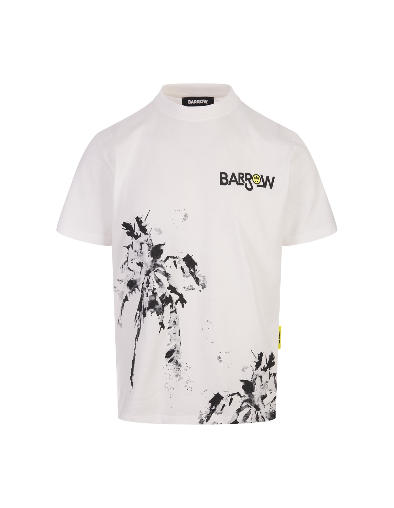 White T-shirt With 3d Palm Tree Print