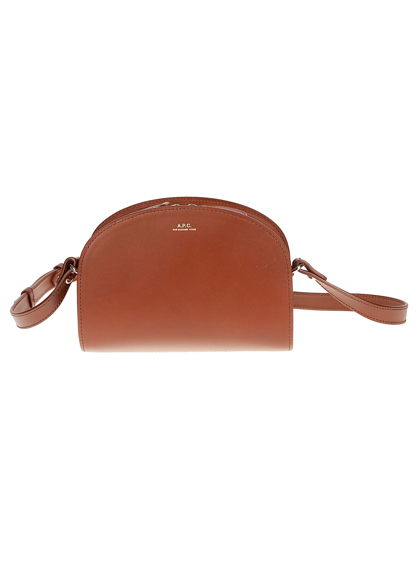 Shop Apc Sac Demi-lune Mini In Cad Noisette