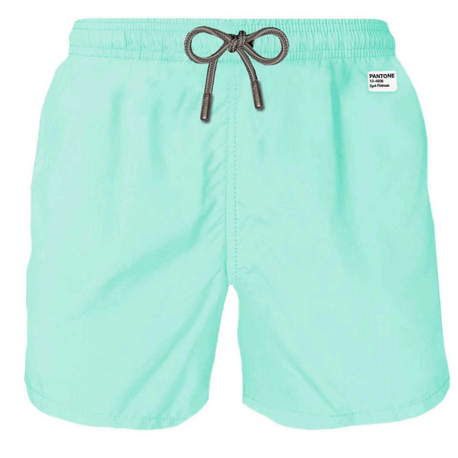 Shop Mc2 Saint Barth Man Water Green Swim Shorts Pantone Special Edition