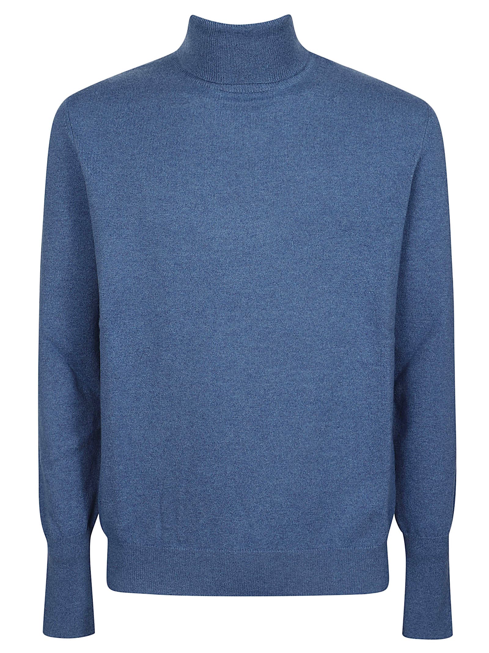 Shop Ballantyne Plain Turtle Neck Sweater In Soft Denim