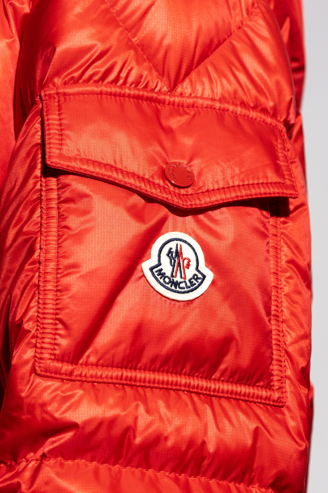 Moncler Couyere Hooded Down Jacket In Red