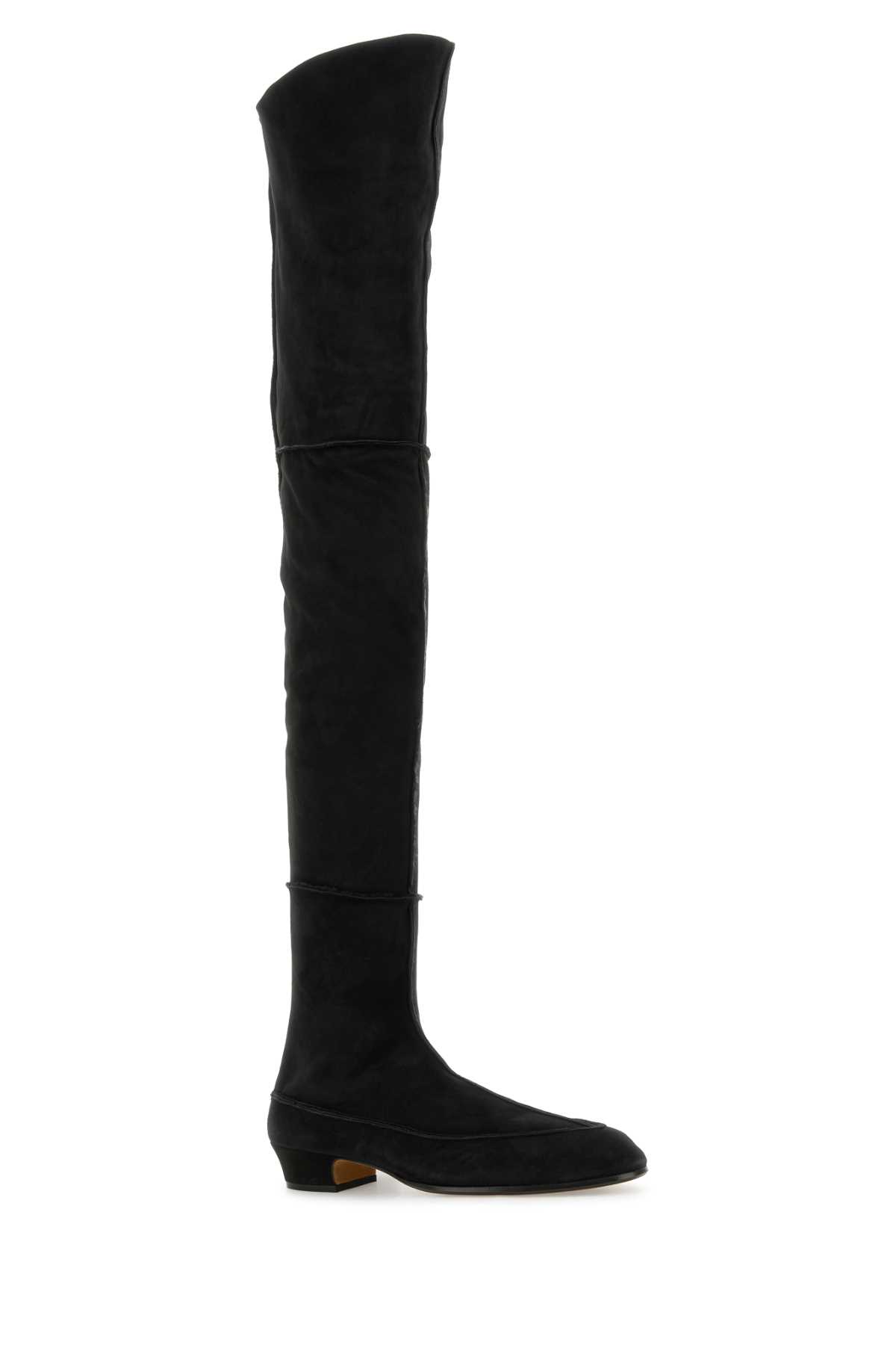 The Row Hereditas Shearling Over-the-knee Boots In Black