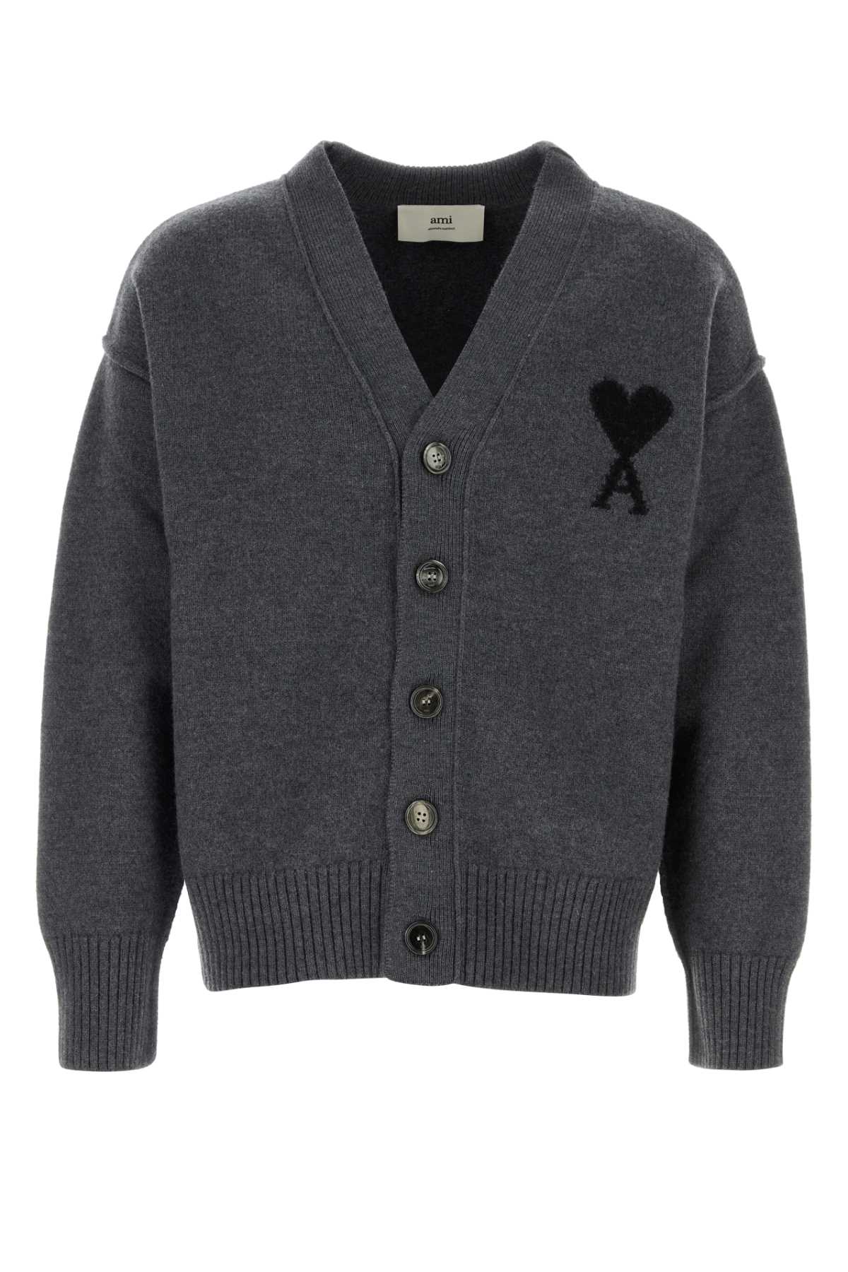 Dark Grey Wool Cardigan