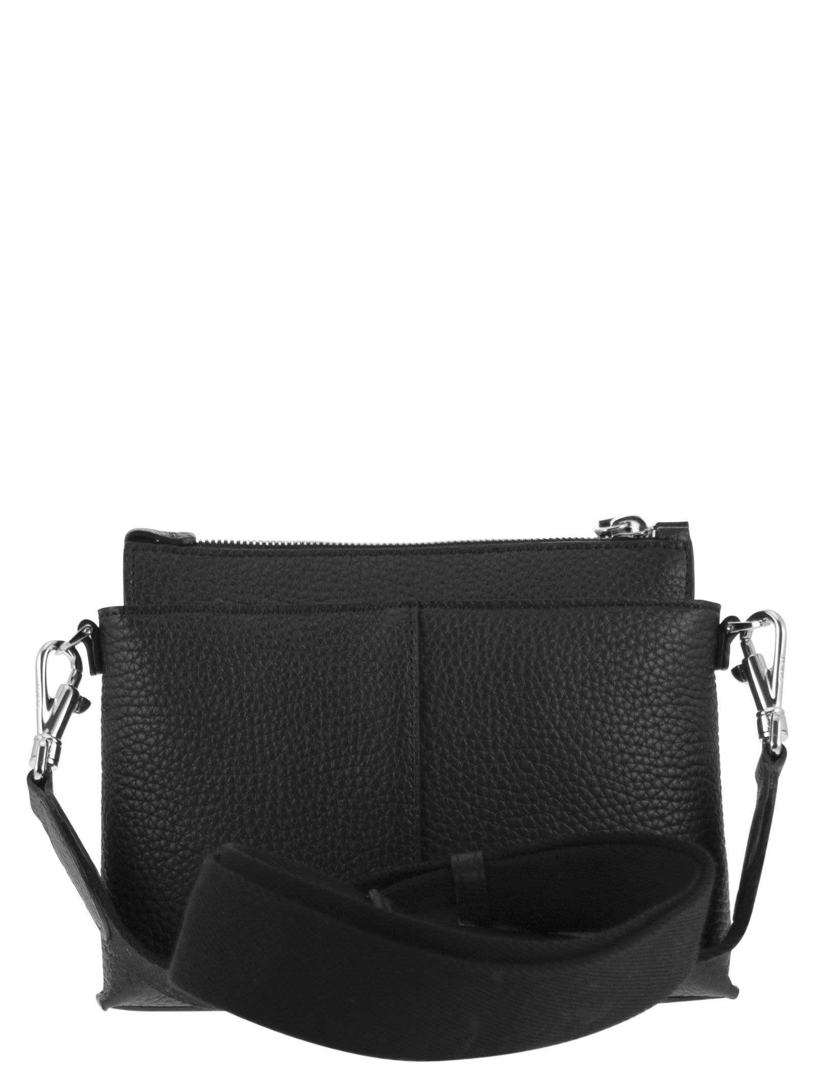 Tod's Men Mini Leather Shoulder Bag In Black
