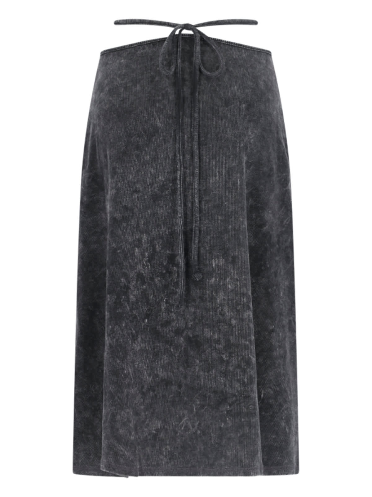 Shop Diesel O-rossi Flared Midi Skirt In Black