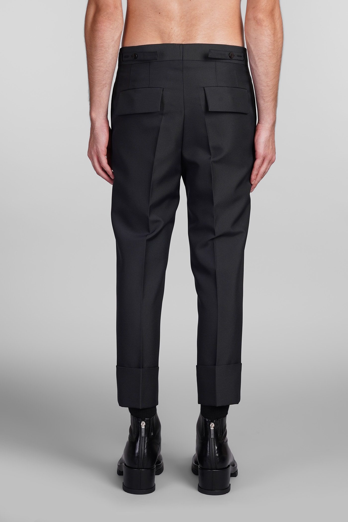 Shop Sapio N7 Pants In Black Polyester