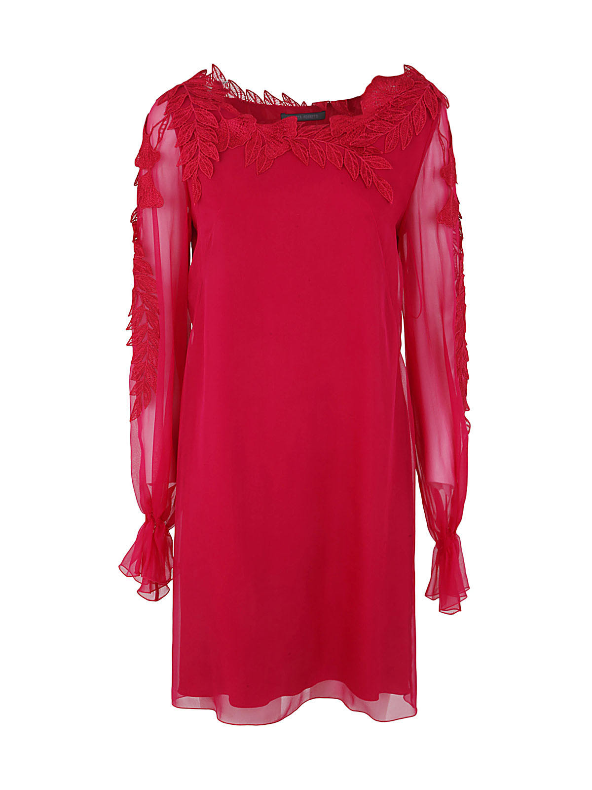Alberta Ferretti Long Sleeves Mini Dress In Fuchsia